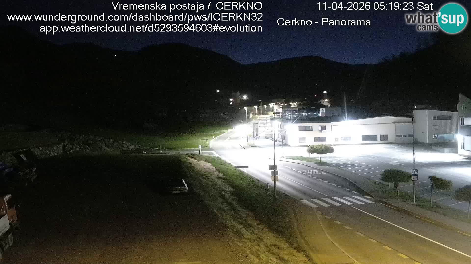 Webcam en direct – Entrée de la ville de Cerkno