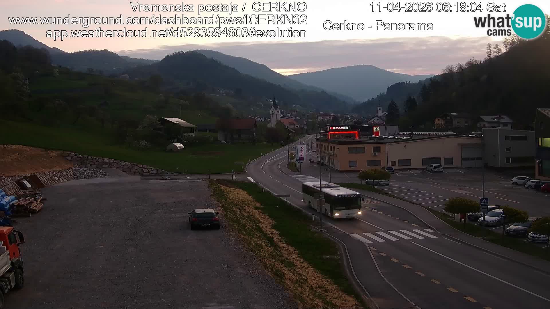 Cerkno city entrance Live Webcam