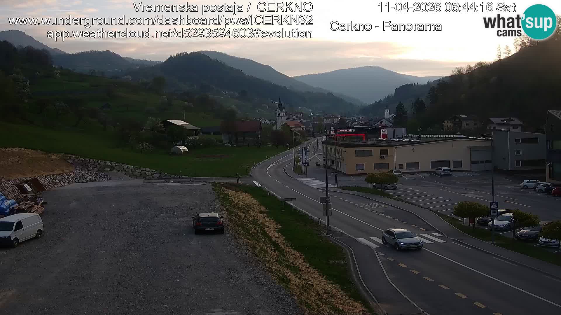Cerkno city entrance Live Webcam