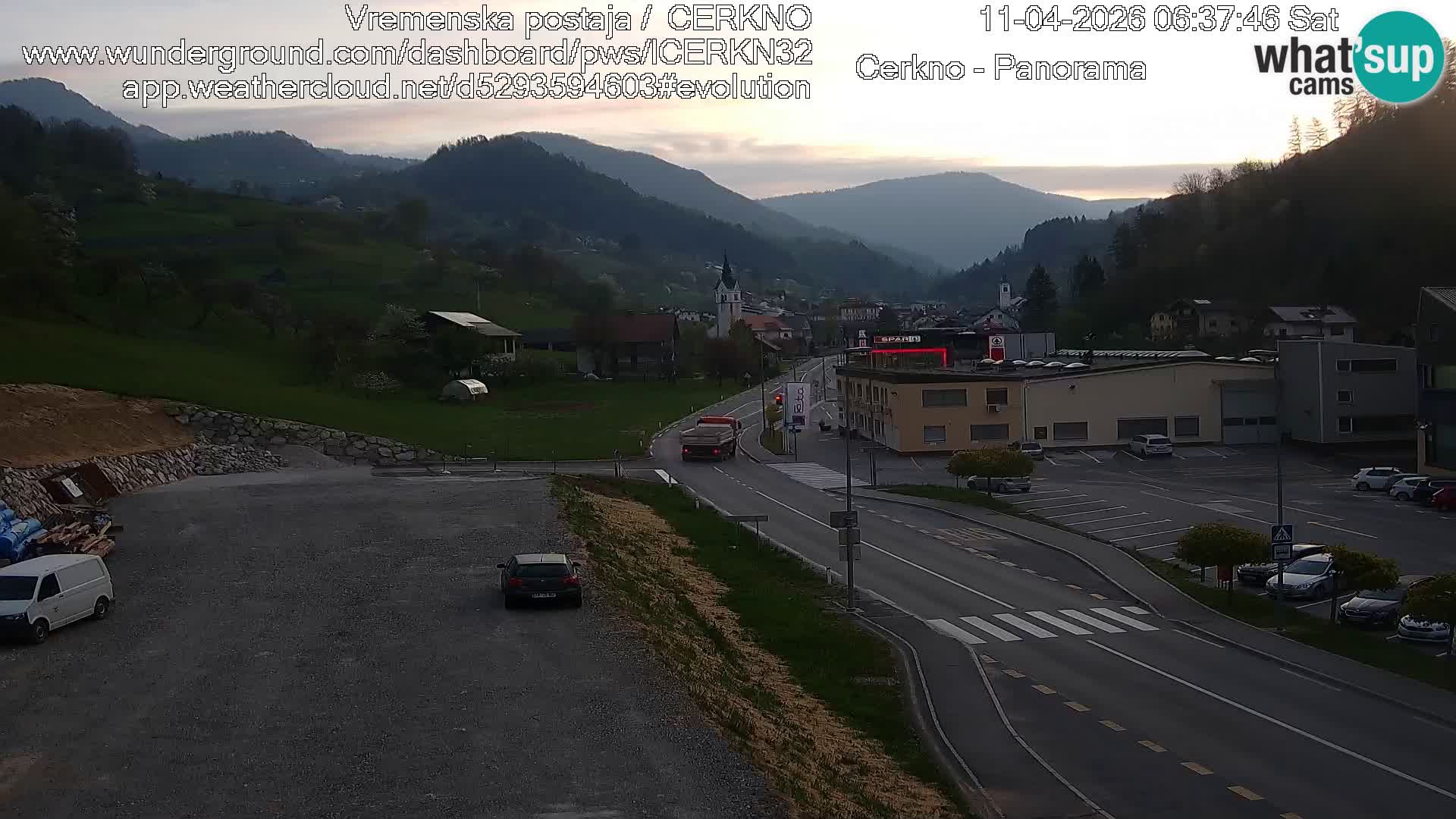 Cerkno city entrance Live Webcam