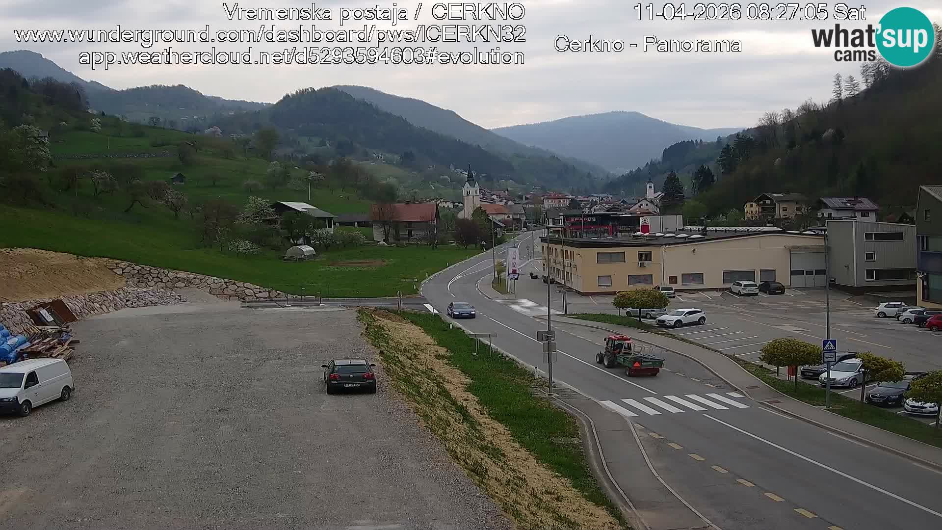 Cerkno city entrance Live Webcam