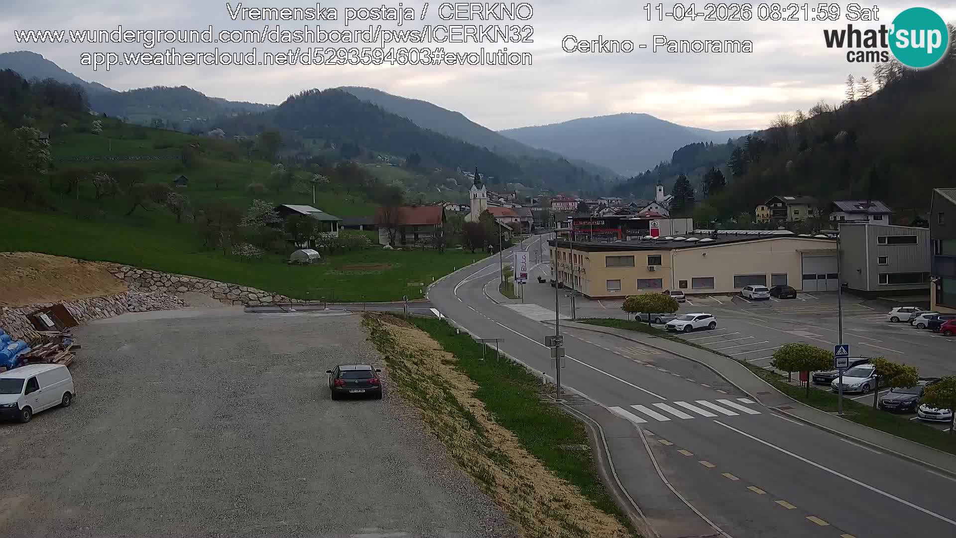 Cerkno city entrance Live Webcam