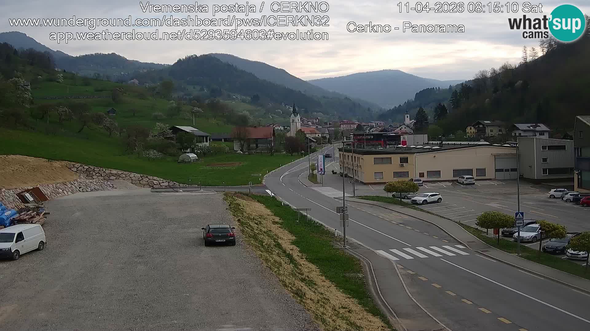 Webcam en direct – Entrée de la ville de Cerkno