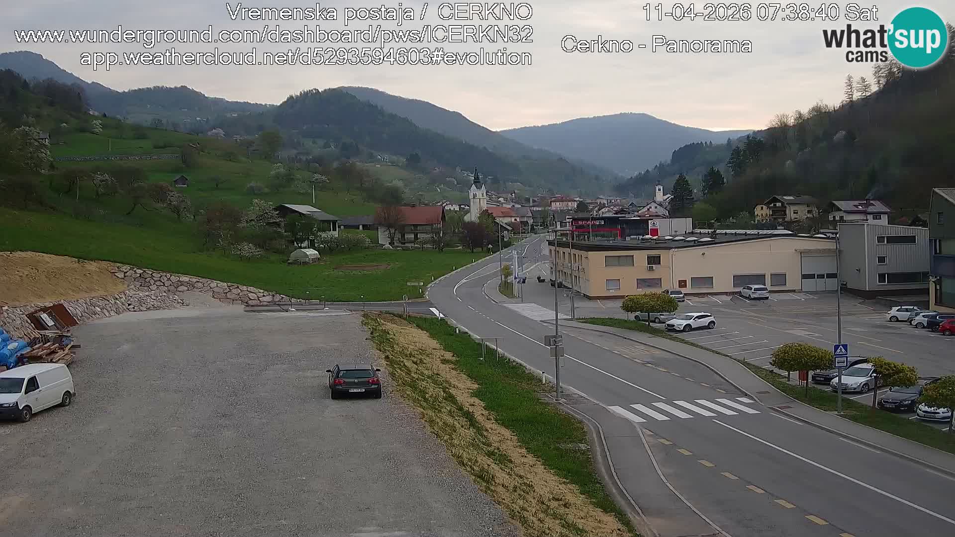 Cerkno city entrance Live Webcam