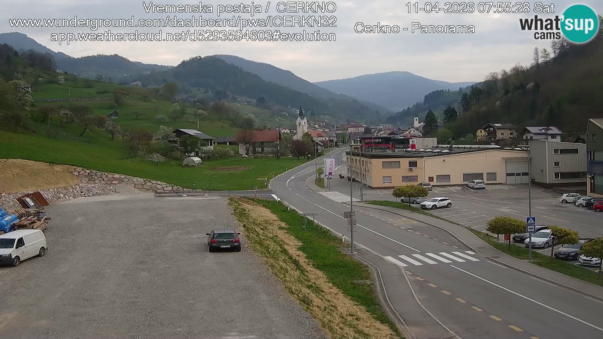 Cerkno entrada a la ciudad Webcam en vivo