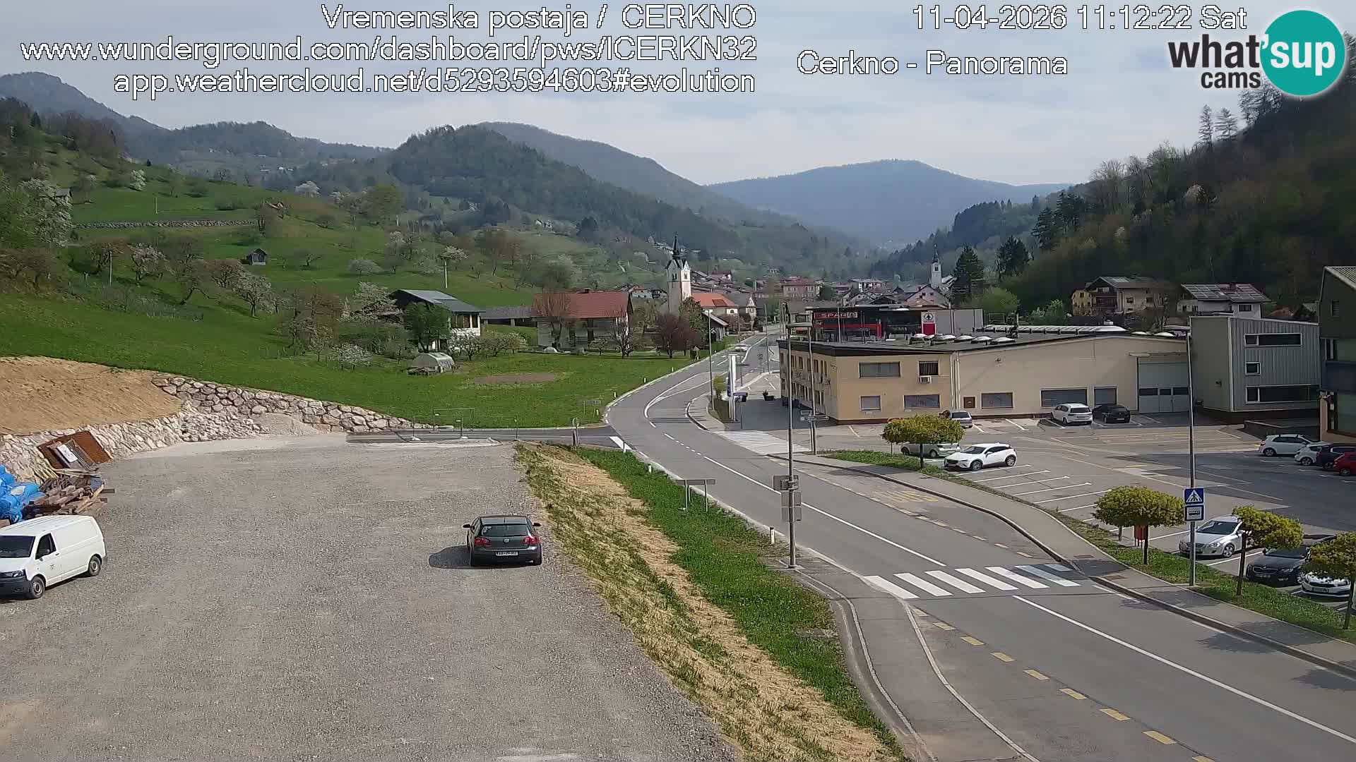 Webcam en direct – Entrée de la ville de Cerkno