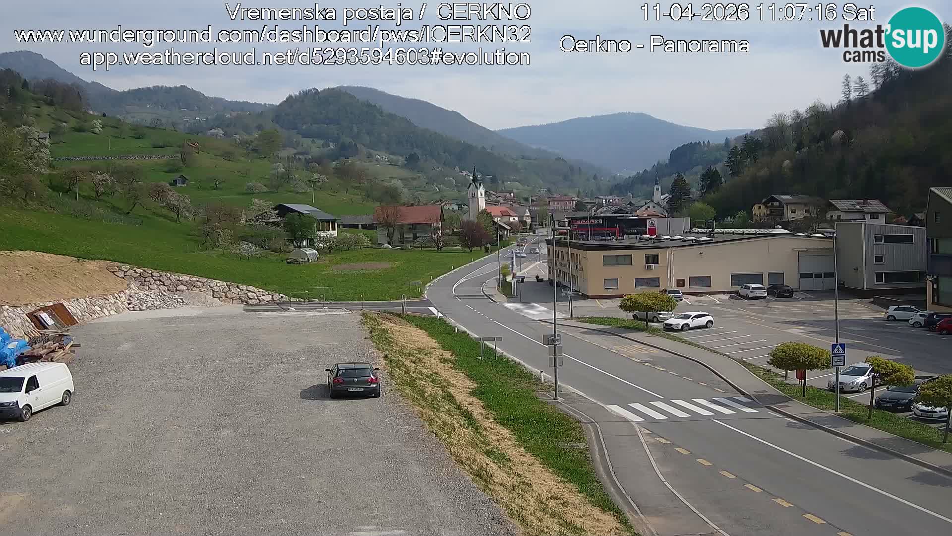 Cerkno city entrance Live Webcam