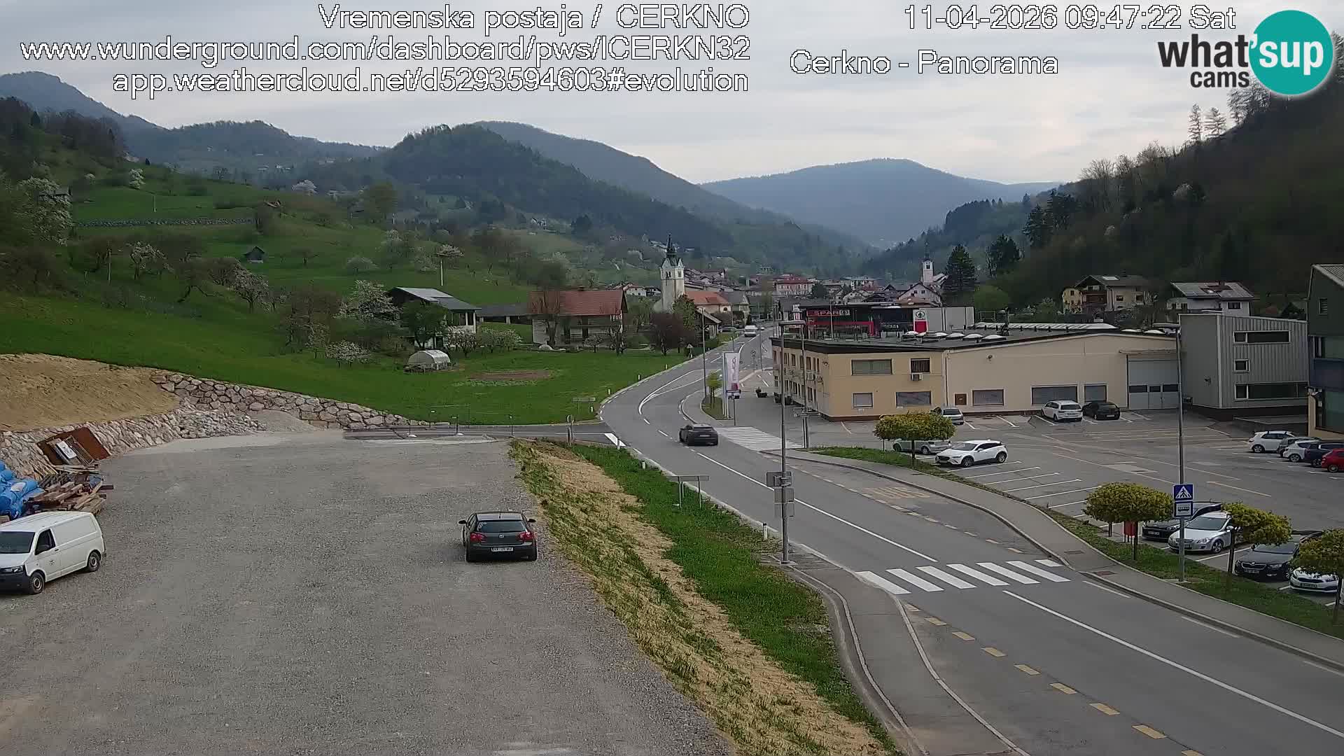 Cerkno entrada a la ciudad Webcam en vivo