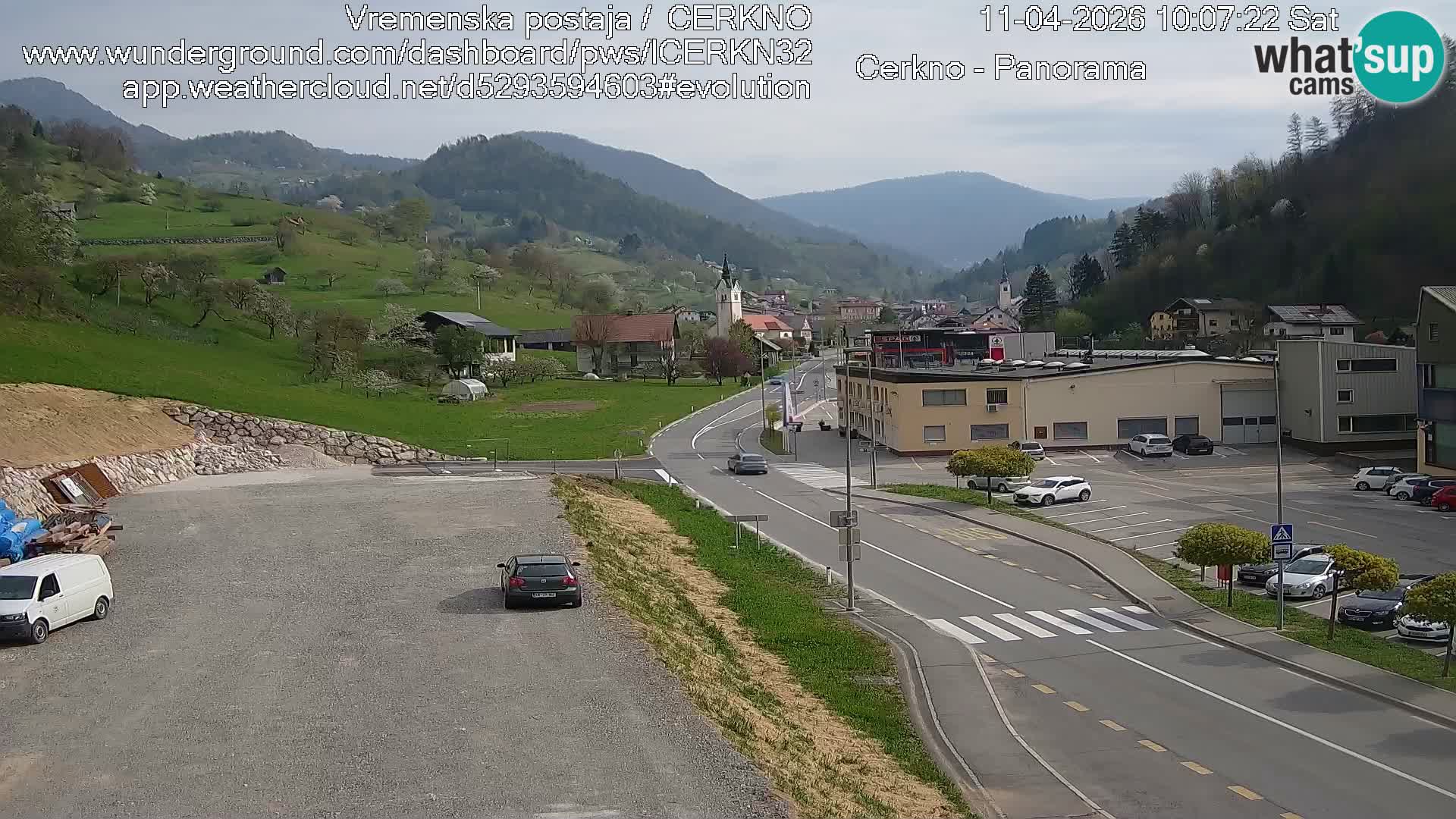 Cerkno entrada a la ciudad Webcam en vivo