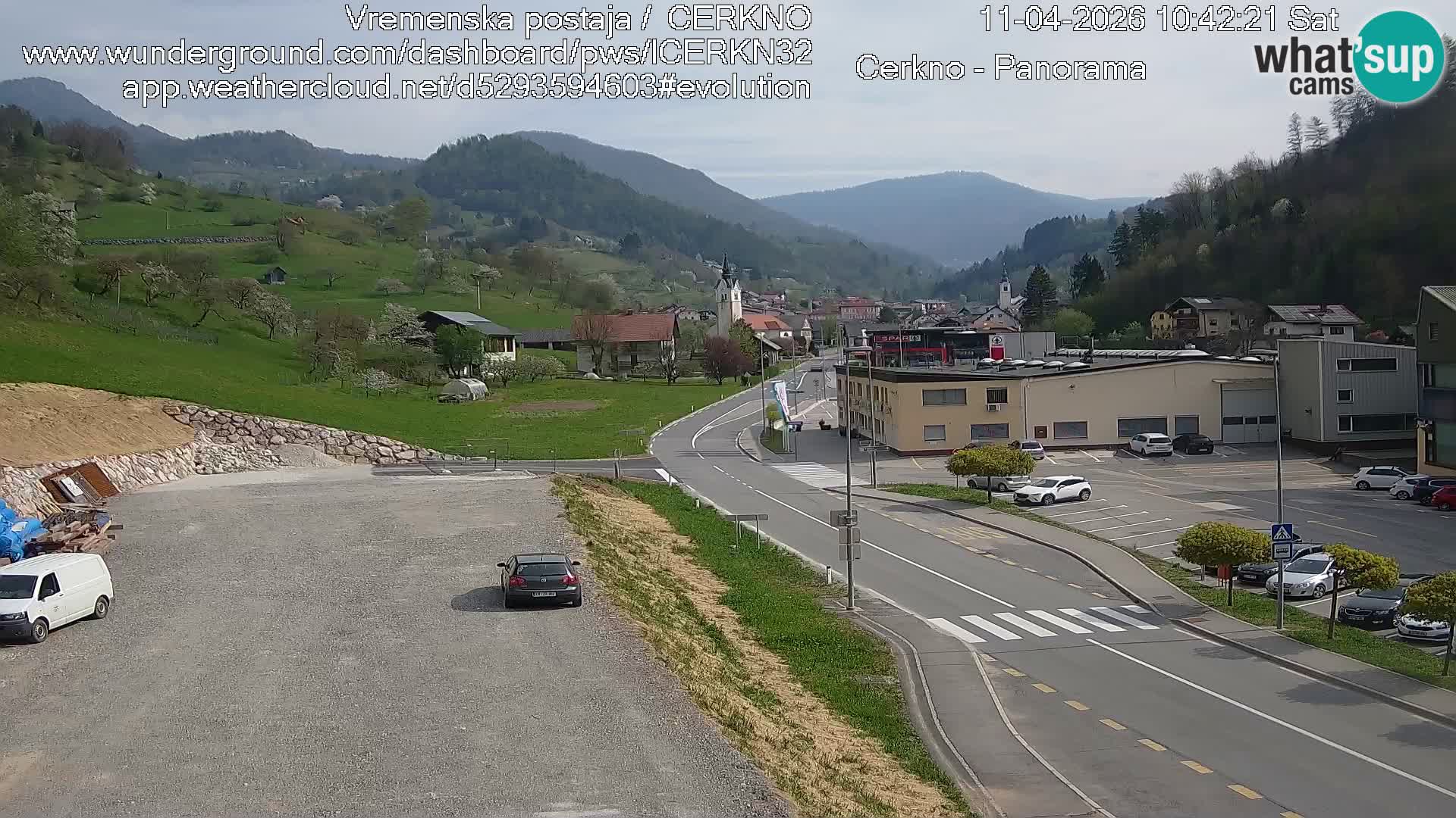 Cerkno entrada a la ciudad Webcam en vivo