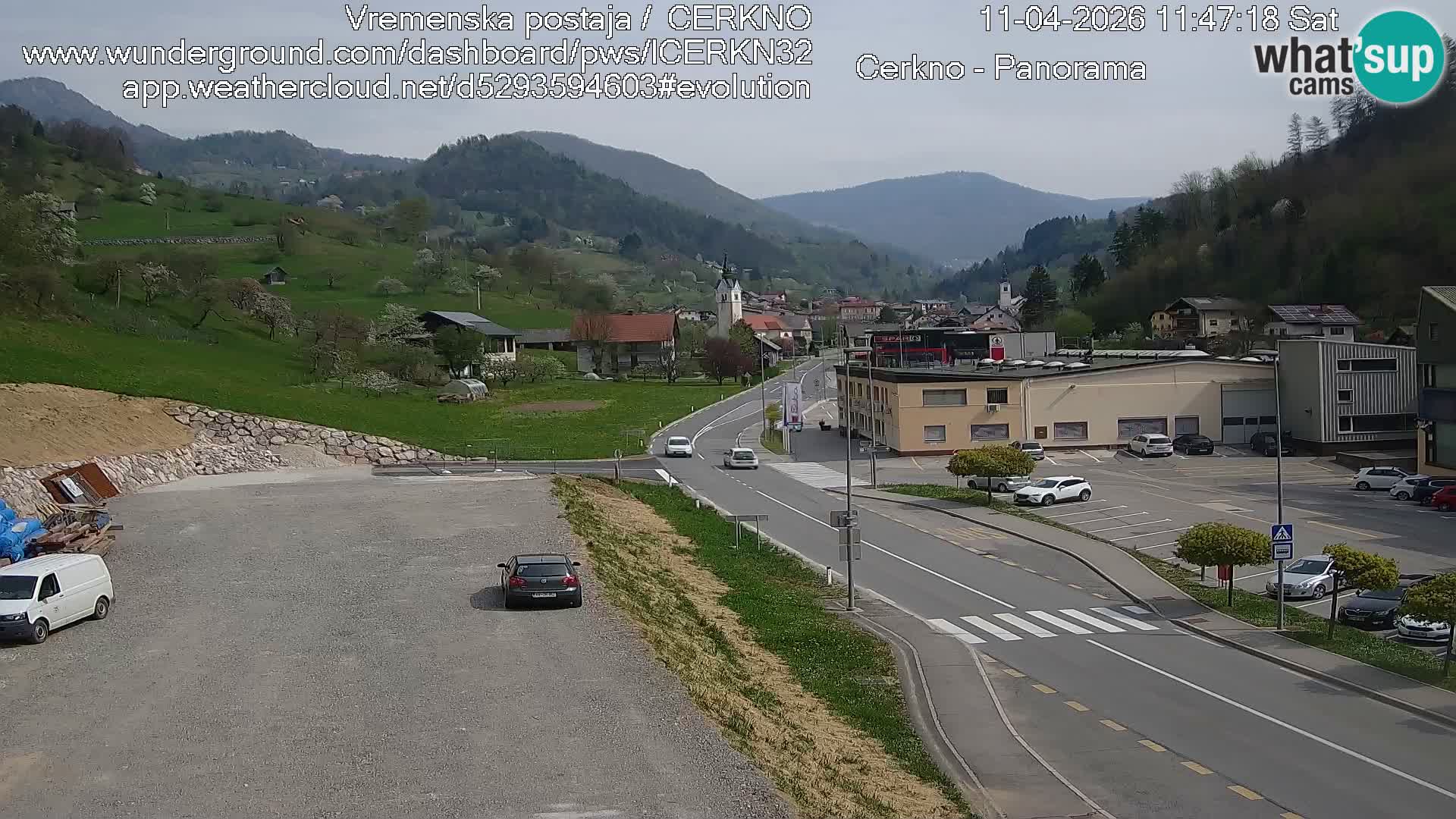 Cerkno city entrance Live Webcam