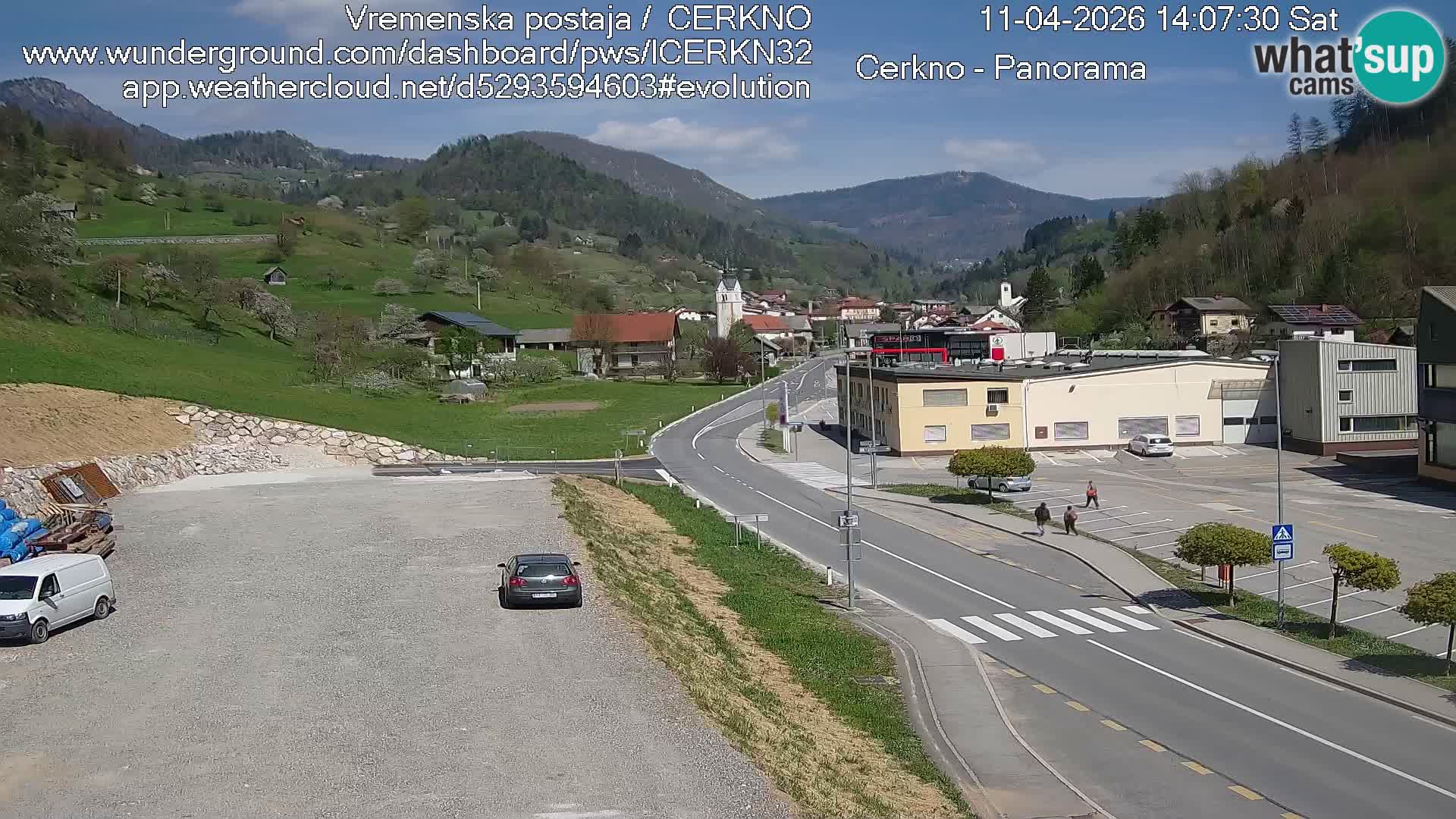 Cerkno city entrance Live Webcam