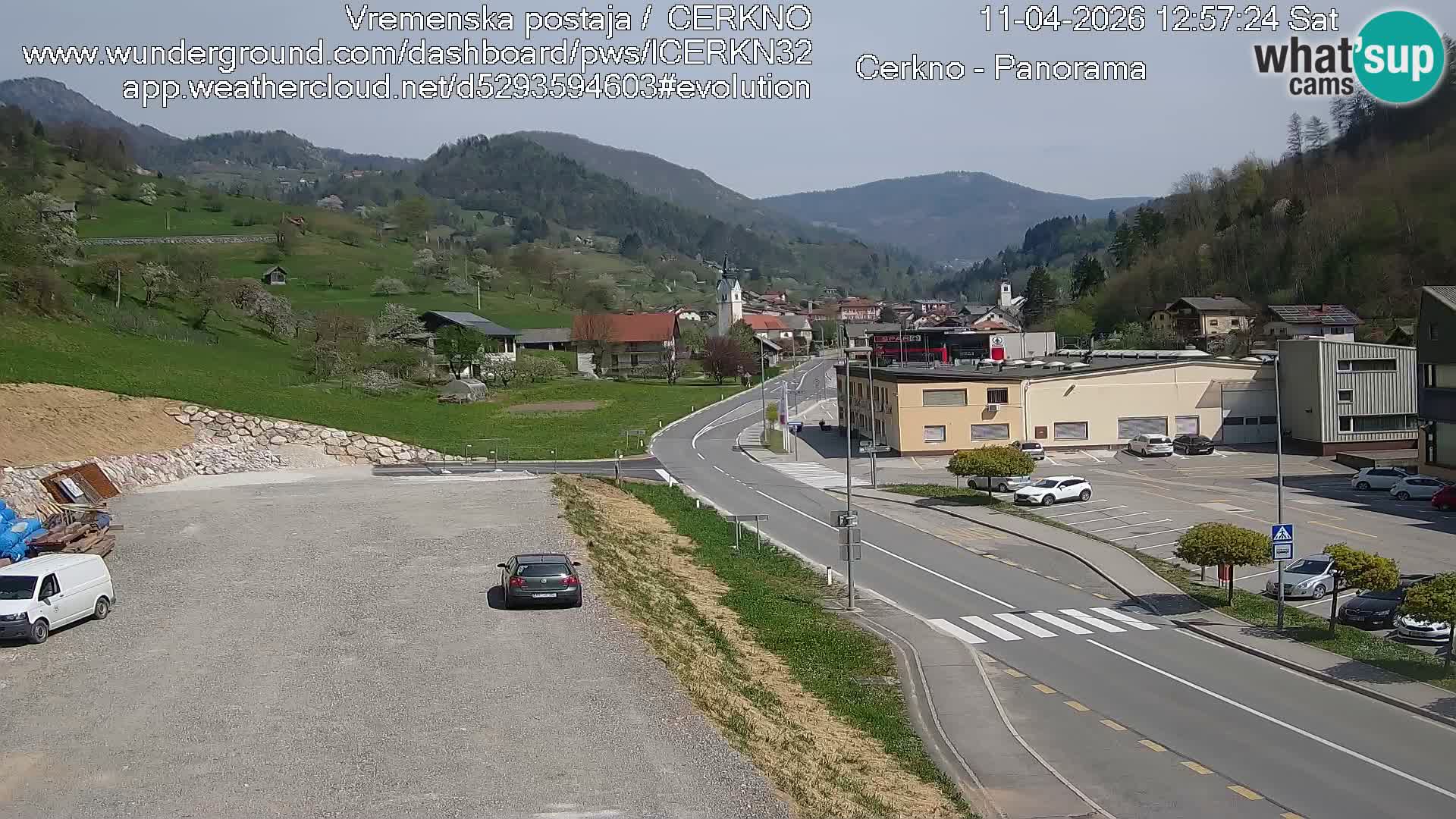 Cerkno entrada a la ciudad Webcam en vivo