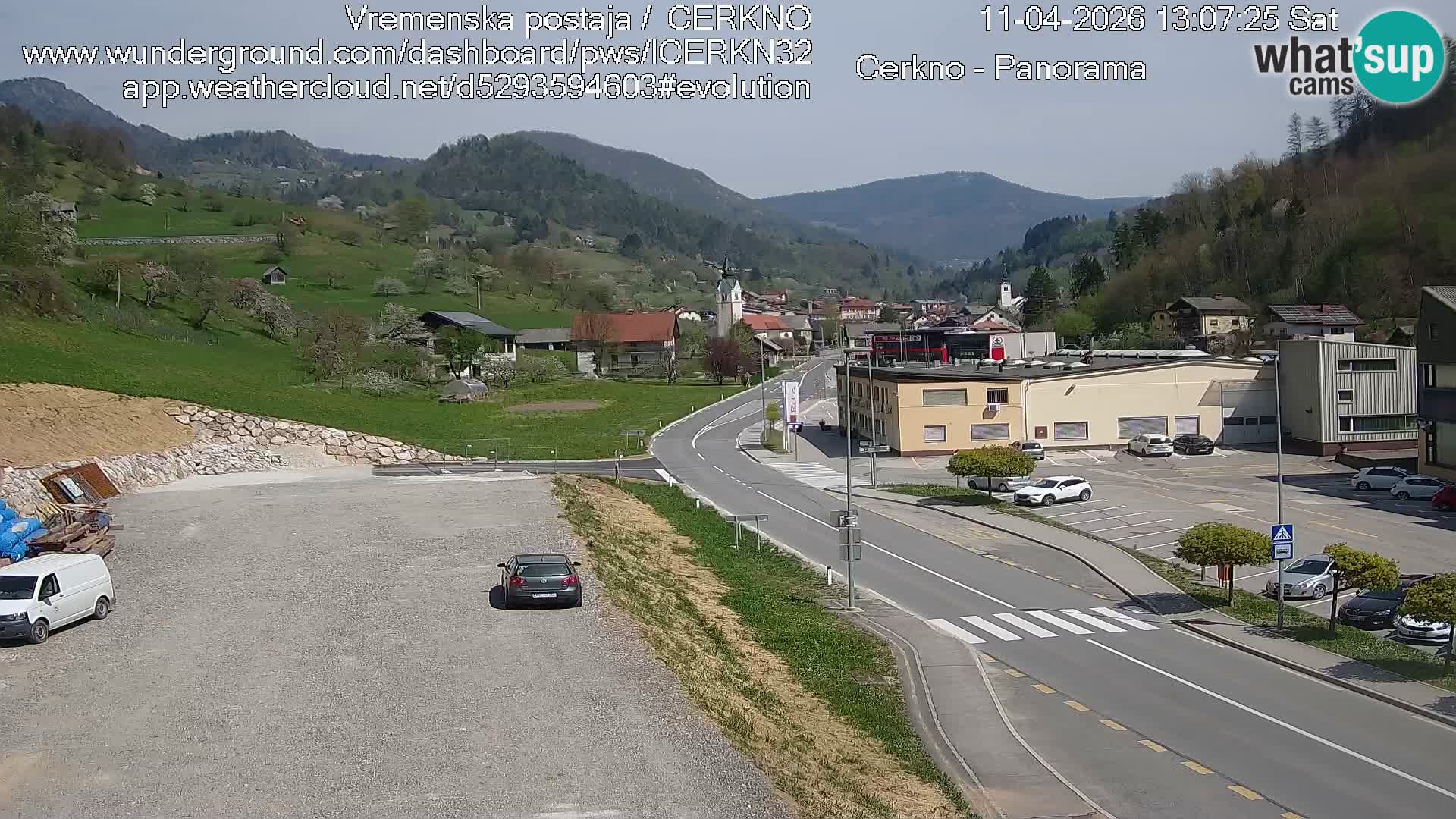 Cerkno city entrance Live Webcam