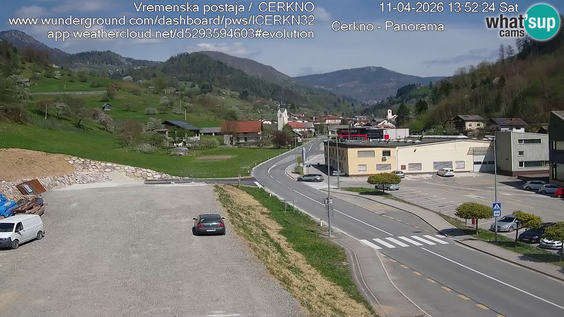 Cerkno entrada a la ciudad Webcam en vivo