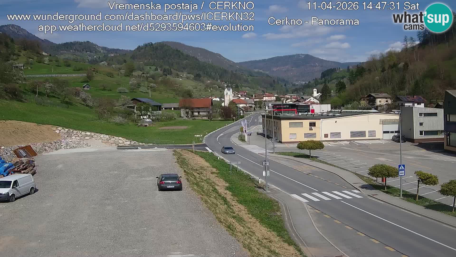 Cerkno entrada a la ciudad Webcam en vivo