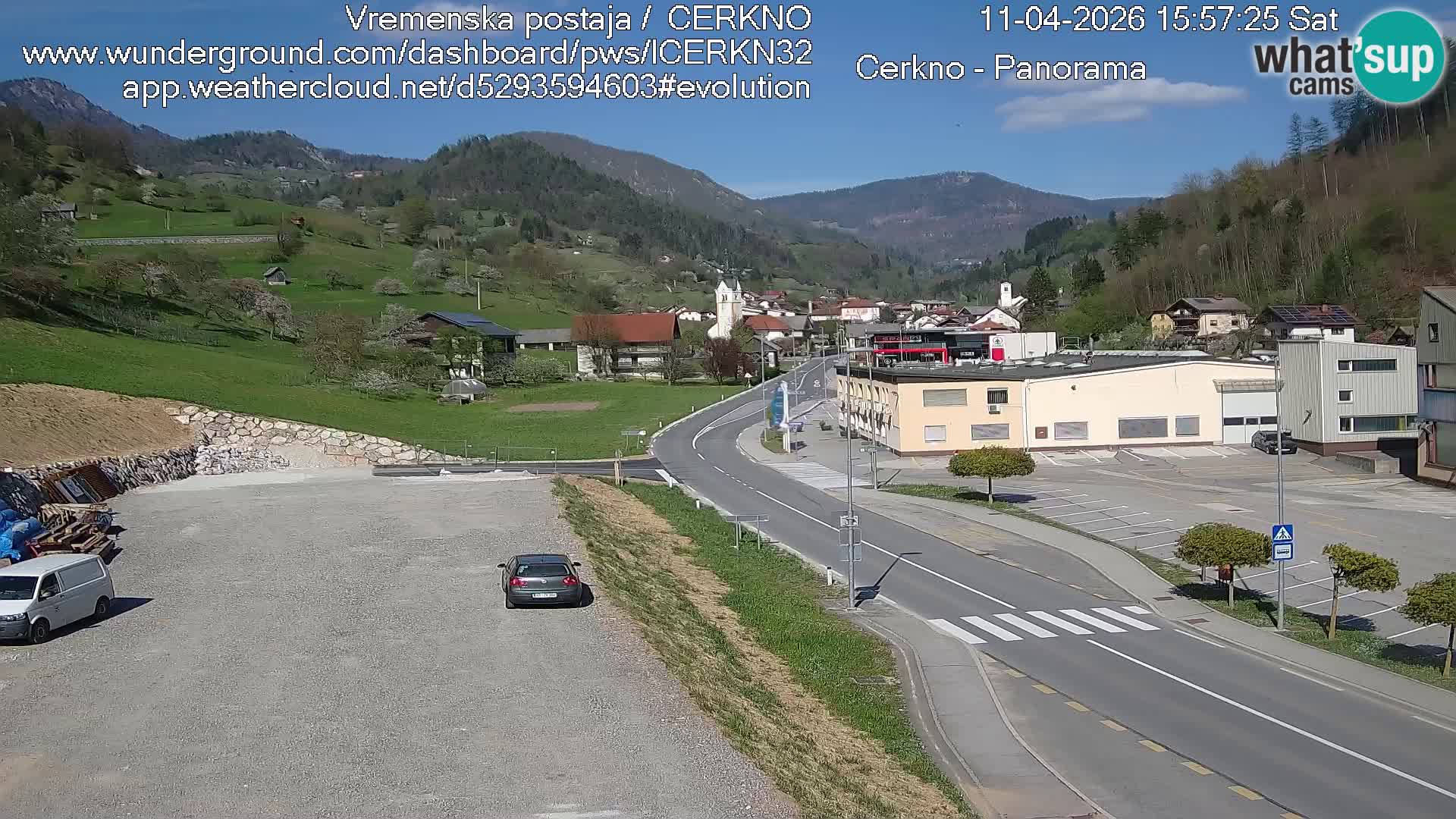 Webcam en direct – Entrée de la ville de Cerkno