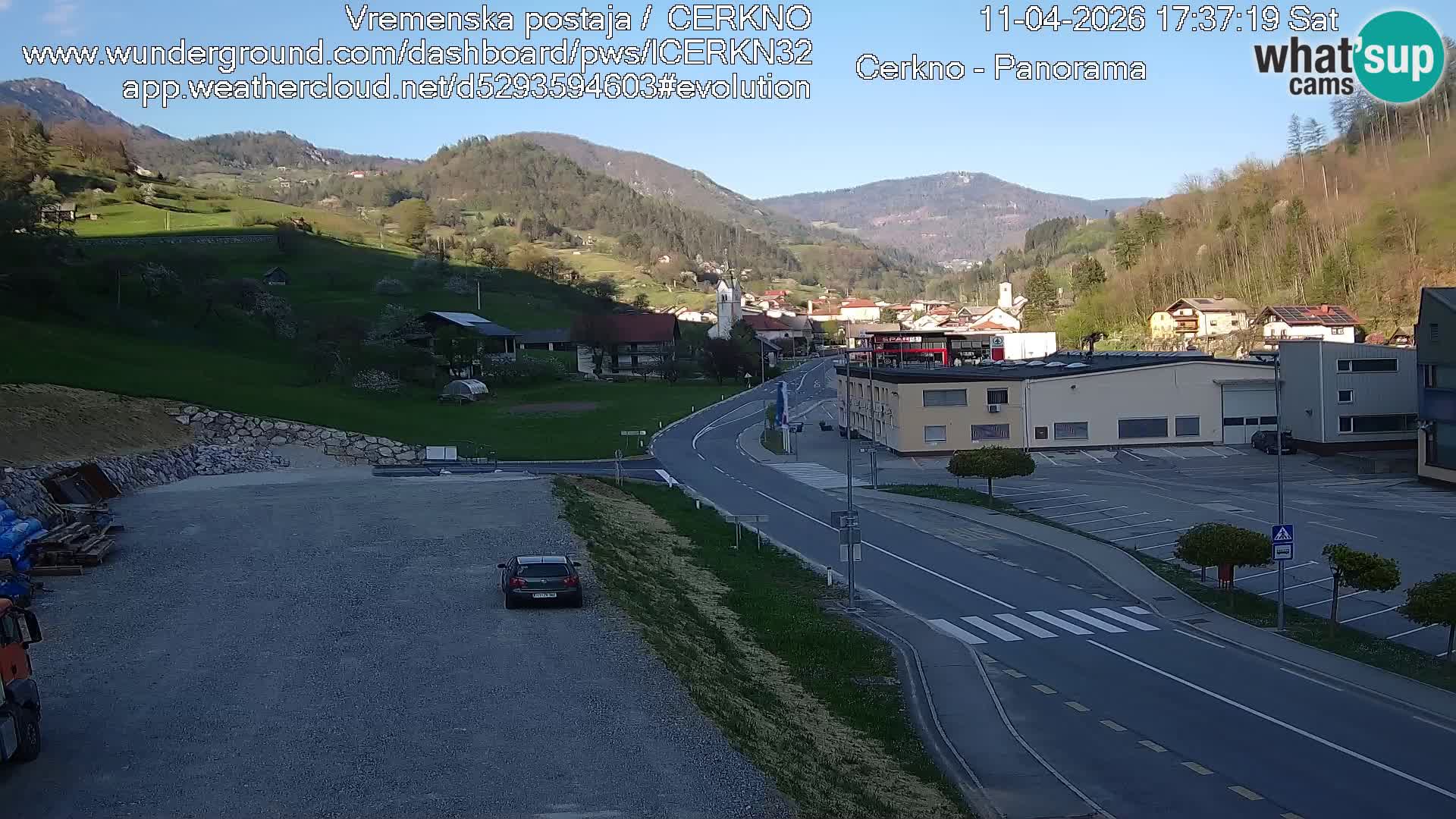 Cerkno city entrance Live Webcam