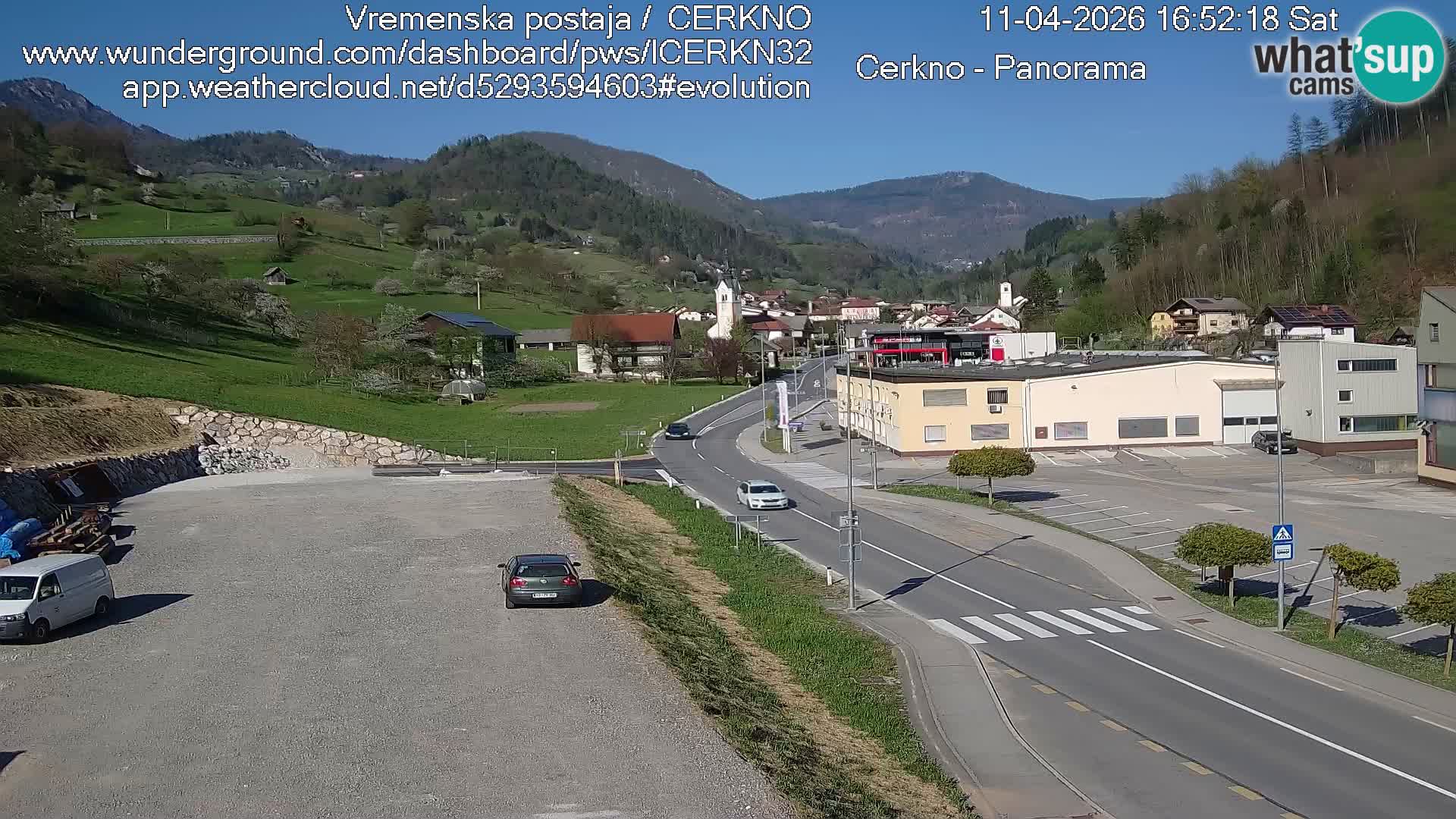 Cerkno city entrance Live Webcam