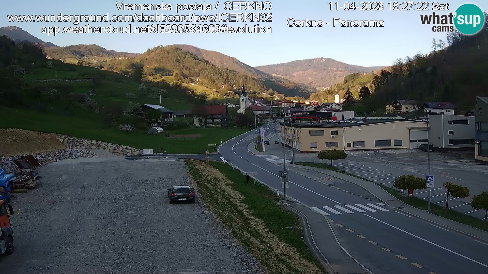 Cerkno city entrance Live Webcam