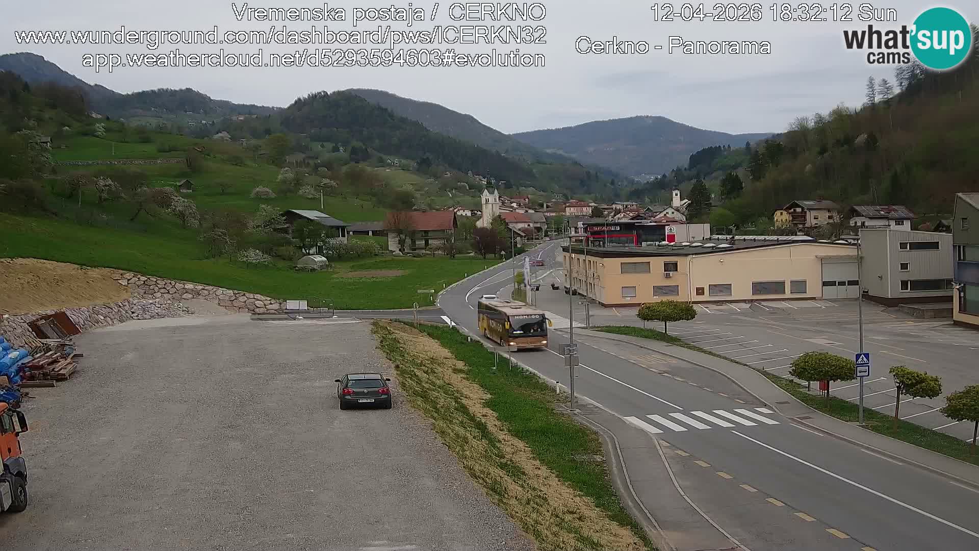 Cerkno city entrance Live Webcam