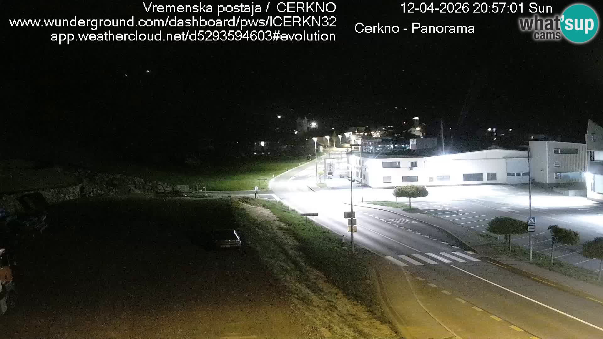 Webcam en direct – Entrée de la ville de Cerkno