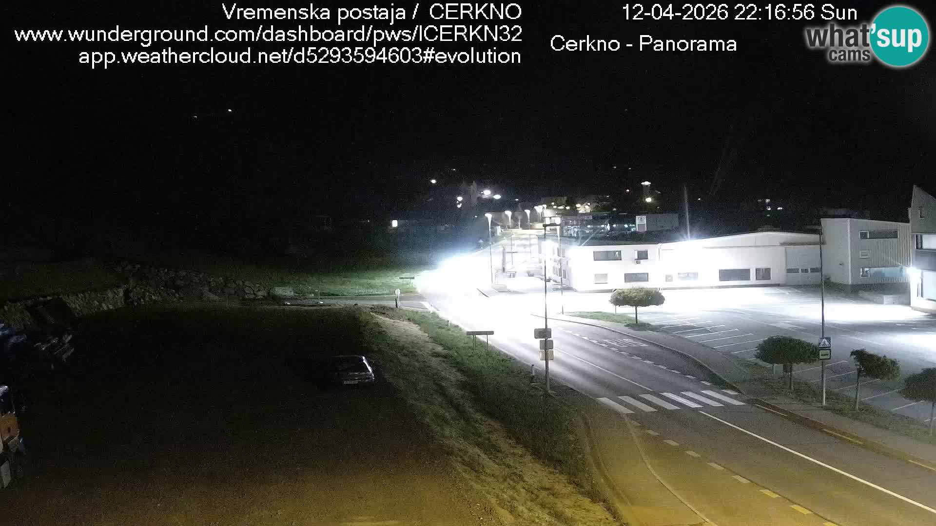 Webcam en direct – Entrée de la ville de Cerkno