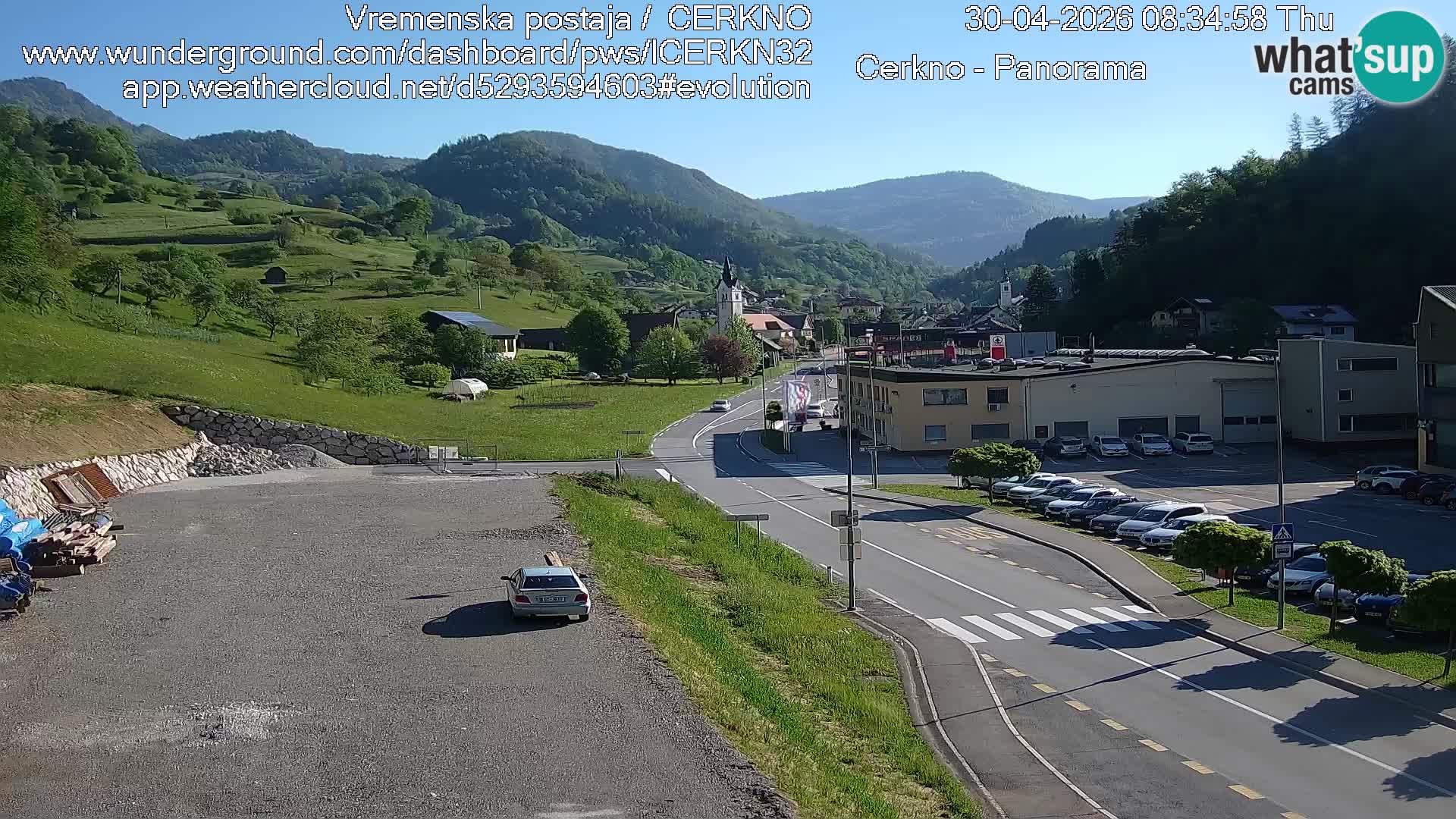 Cerkno entrada a la ciudad Webcam en vivo