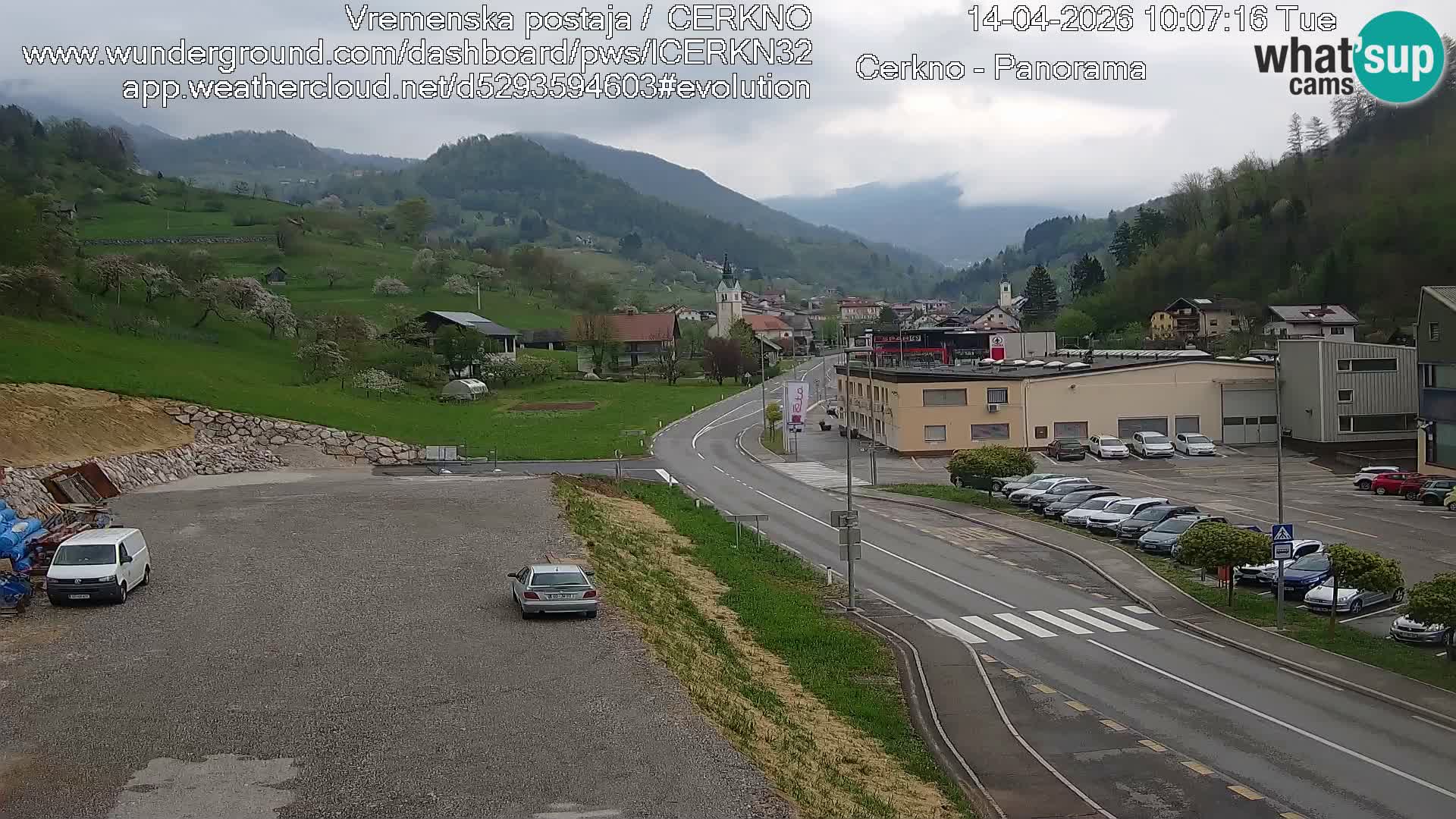Cerkno entrada a la ciudad Webcam en vivo
