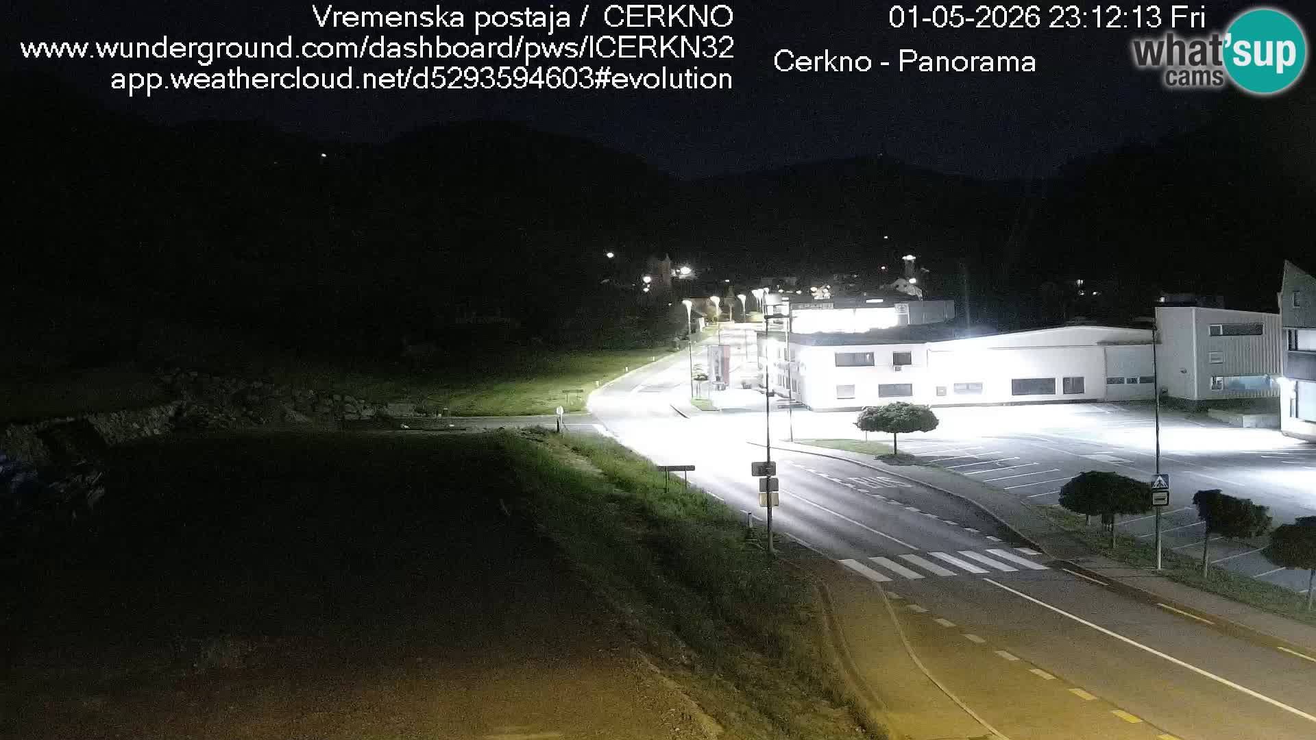 Webcam en direct – Entrée de la ville de Cerkno