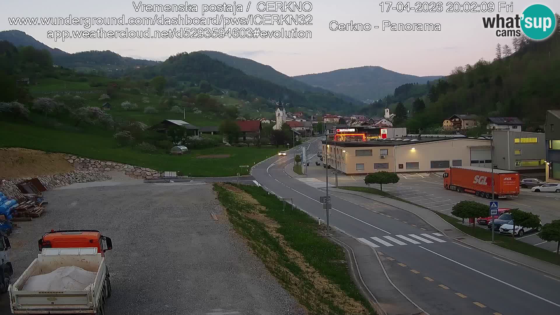 Cerkno city entrance Live Webcam