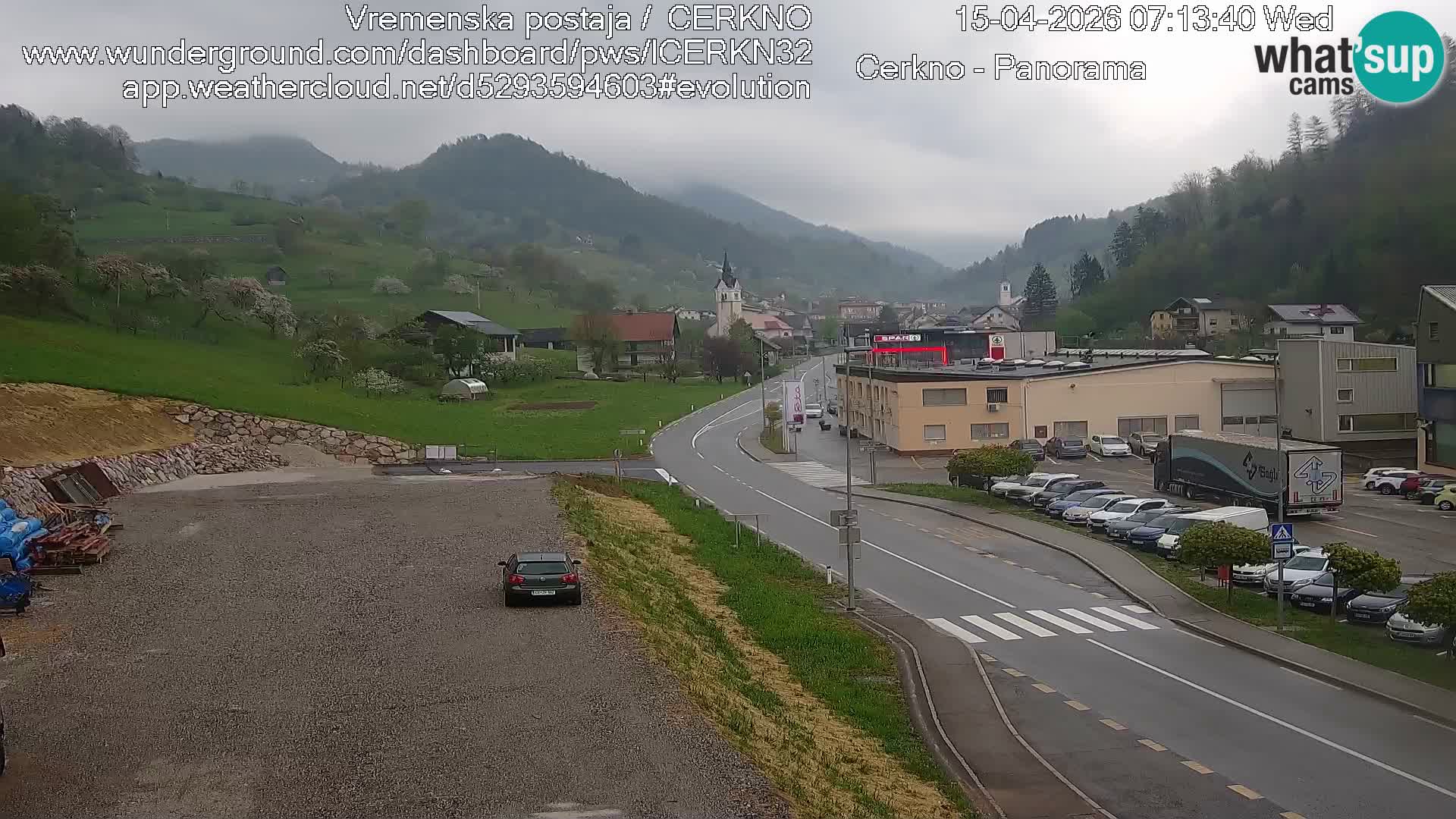 Cerkno city entrance Live Webcam
