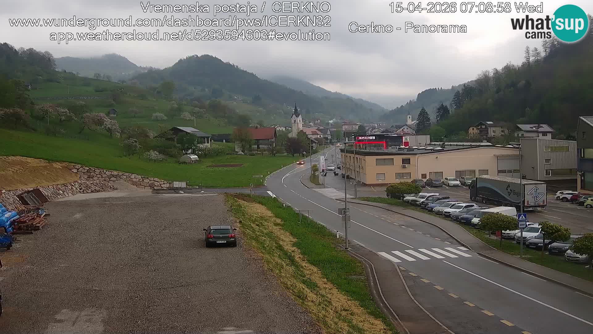 Cerkno city entrance Live Webcam