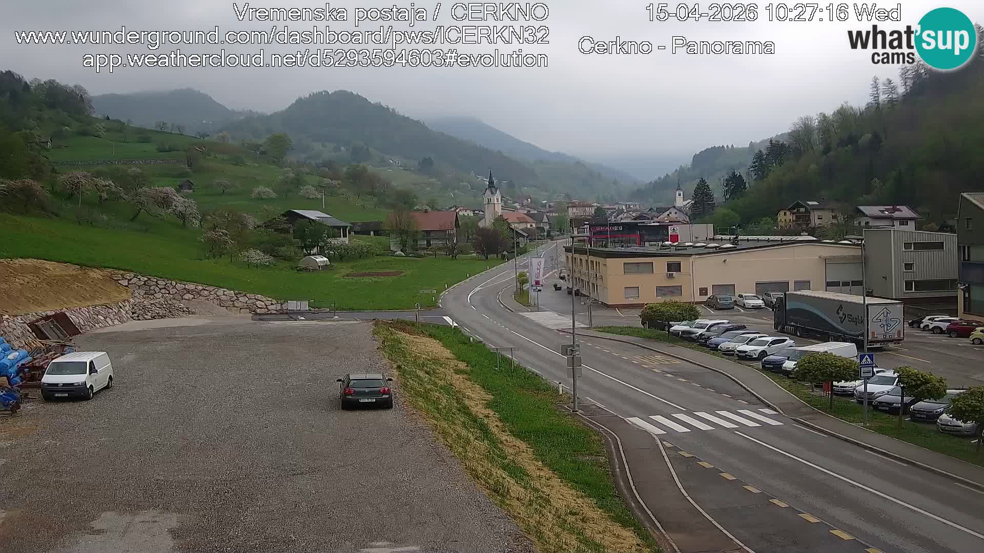 Cerkno entrada a la ciudad Webcam en vivo