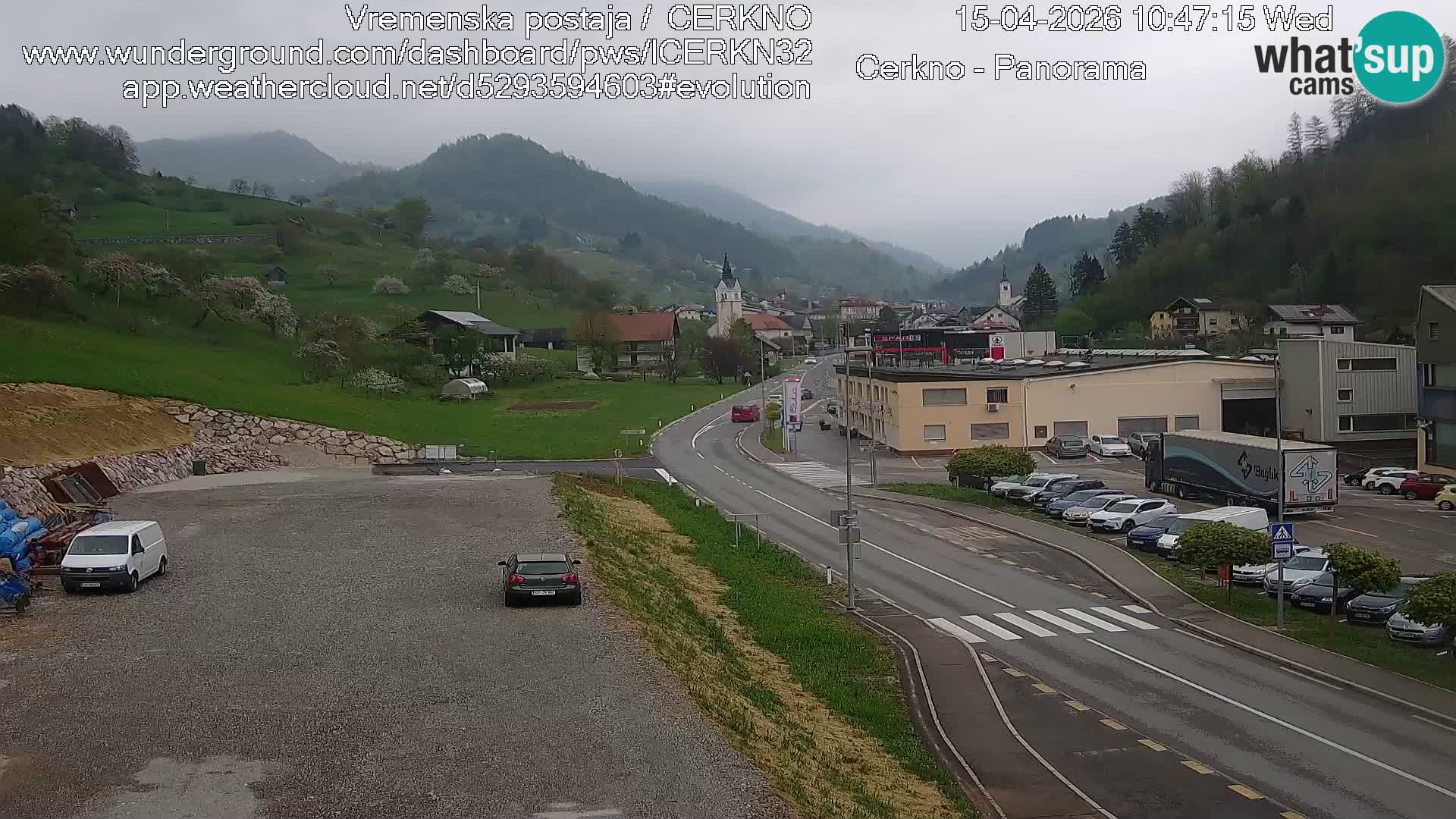 Cerkno city entrance Live Webcam