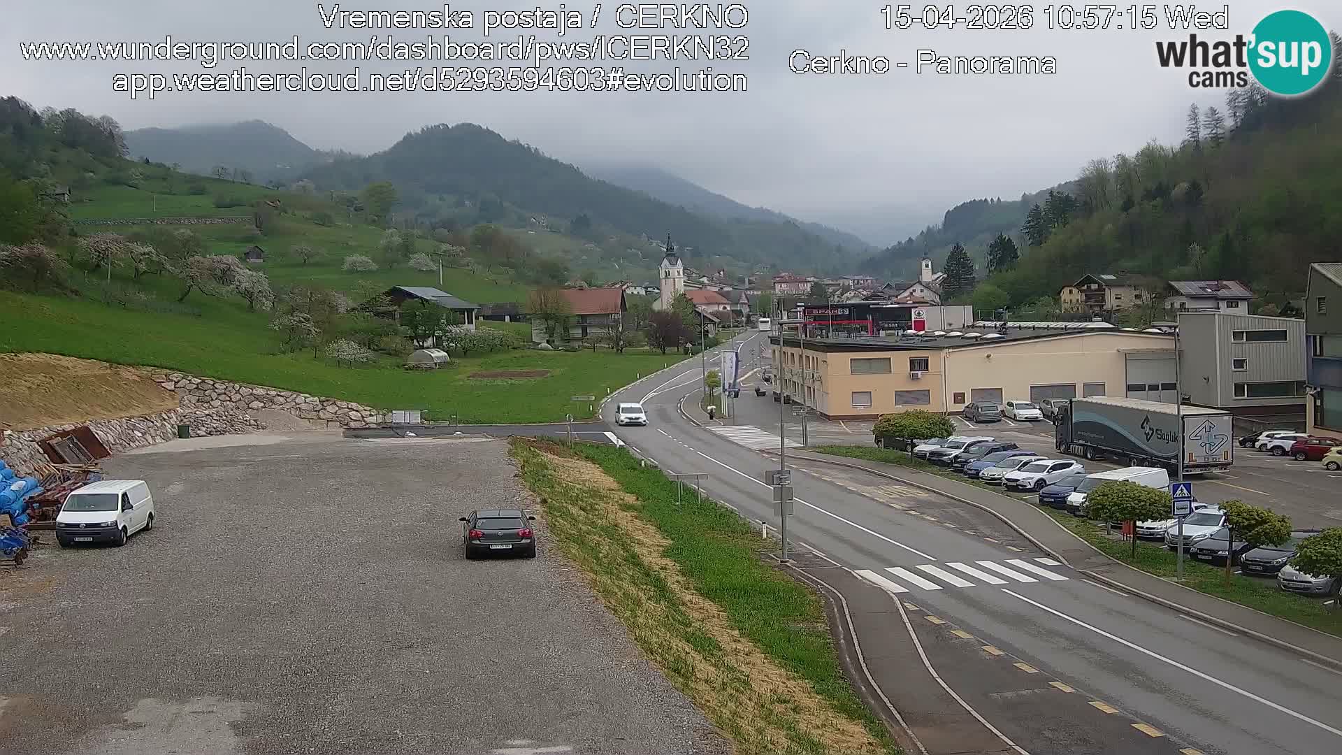 Cerkno city entrance Live Webcam