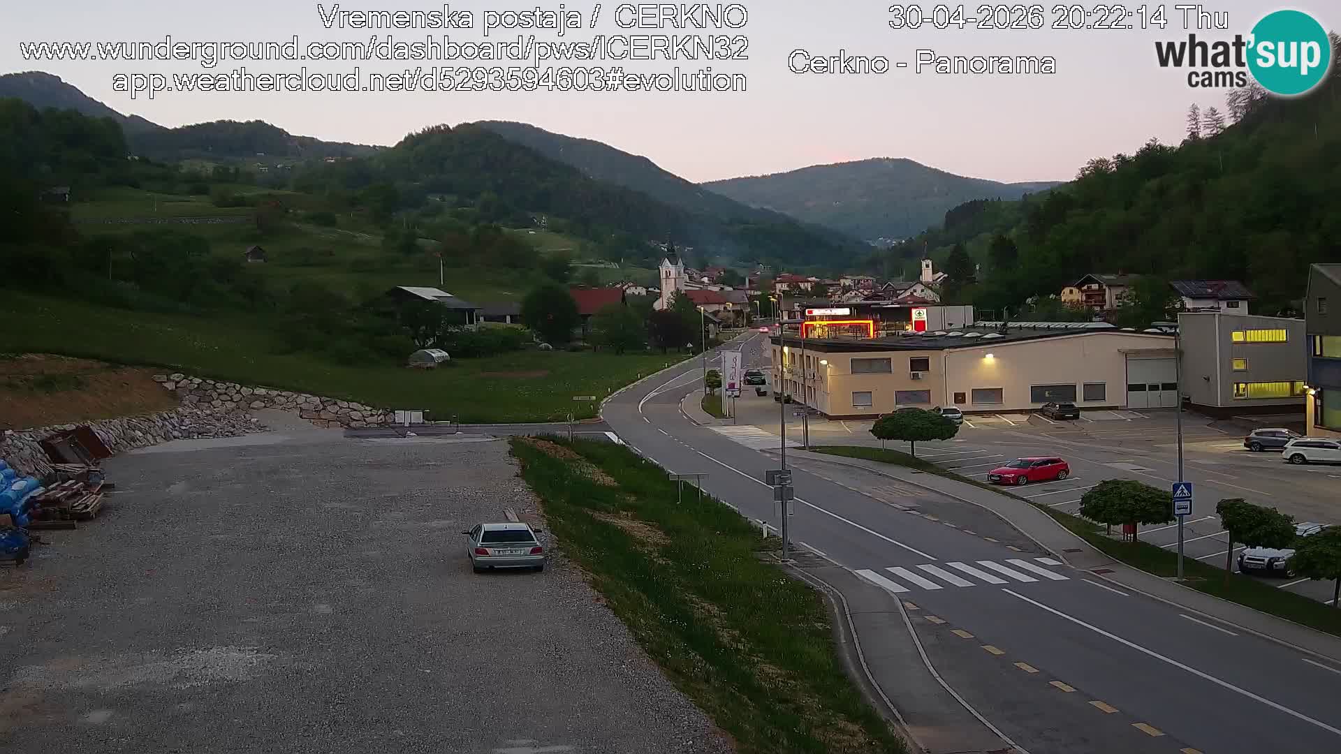 Webcam en direct – Entrée de la ville de Cerkno