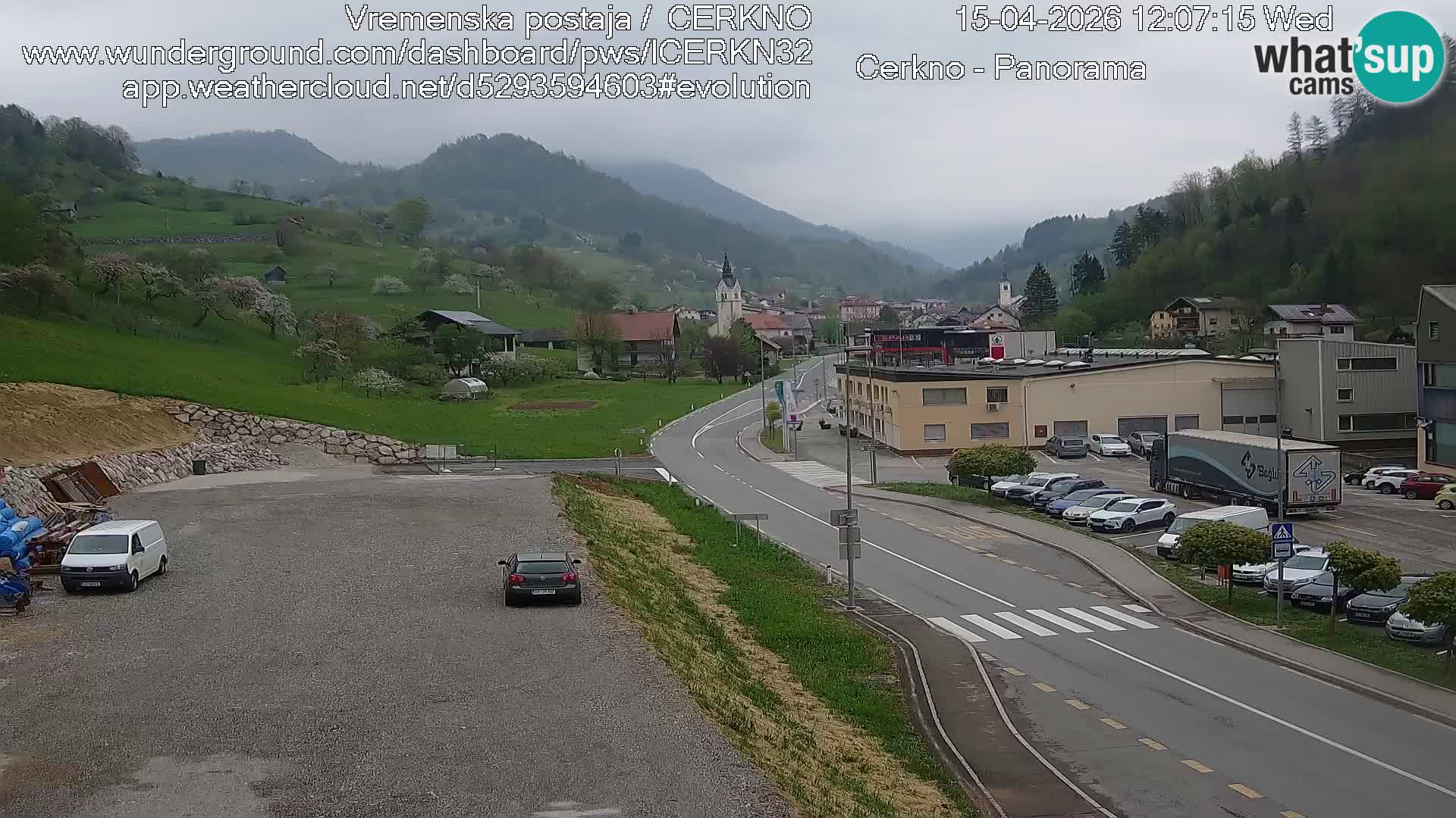 Cerkno city entrance Live Webcam