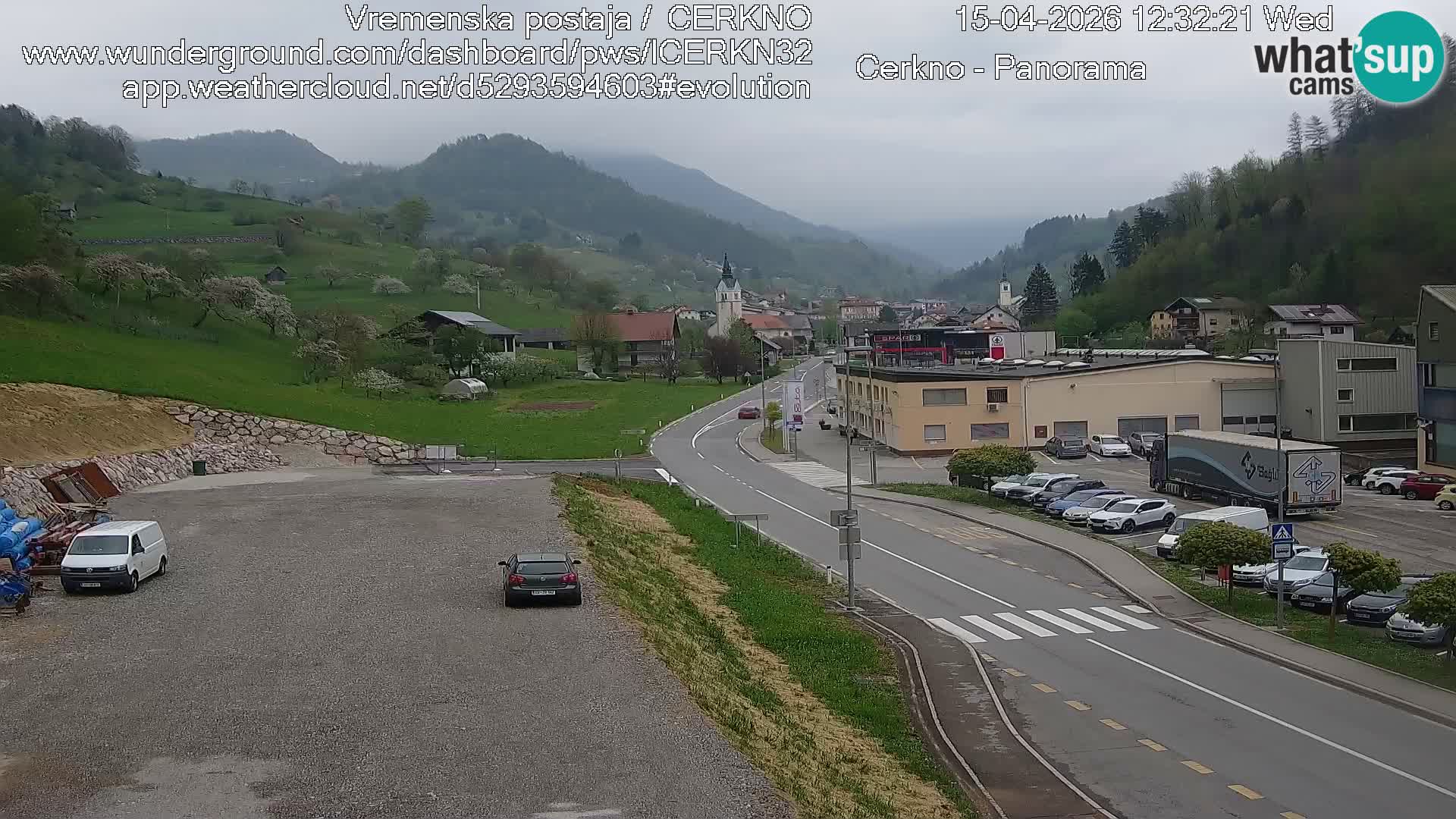 Cerkno city entrance Live Webcam