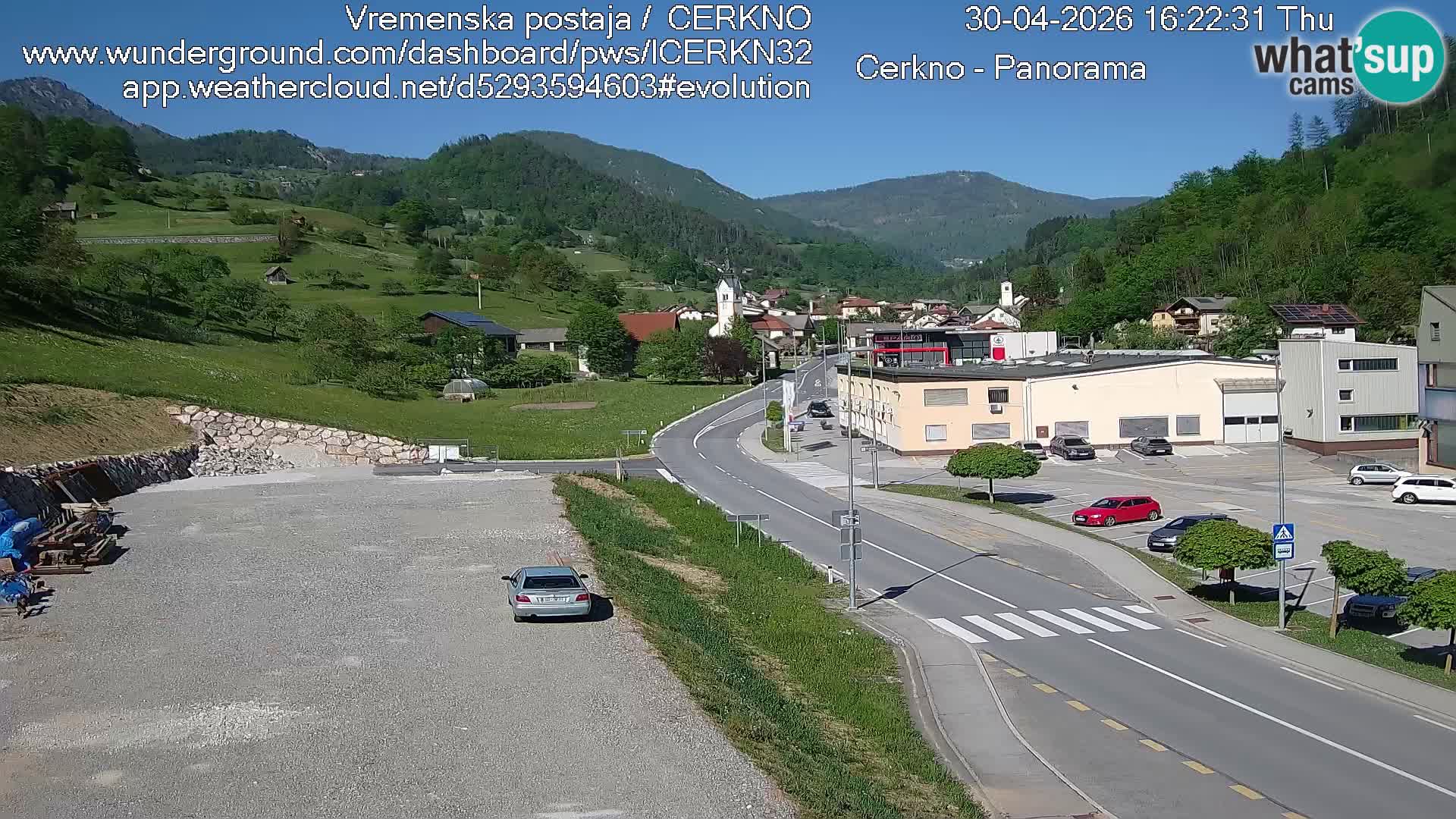 Cerkno entrada a la ciudad Webcam en vivo