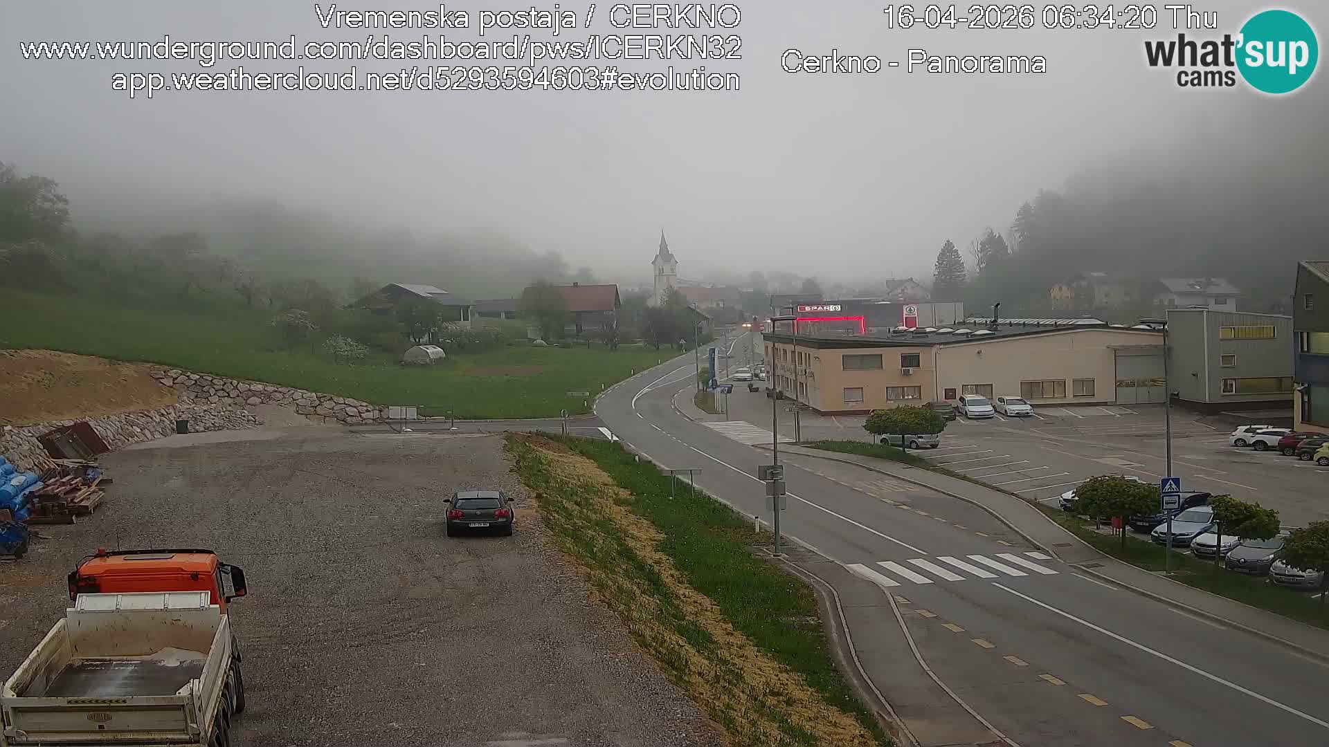 Cerkno city entrance Live Webcam