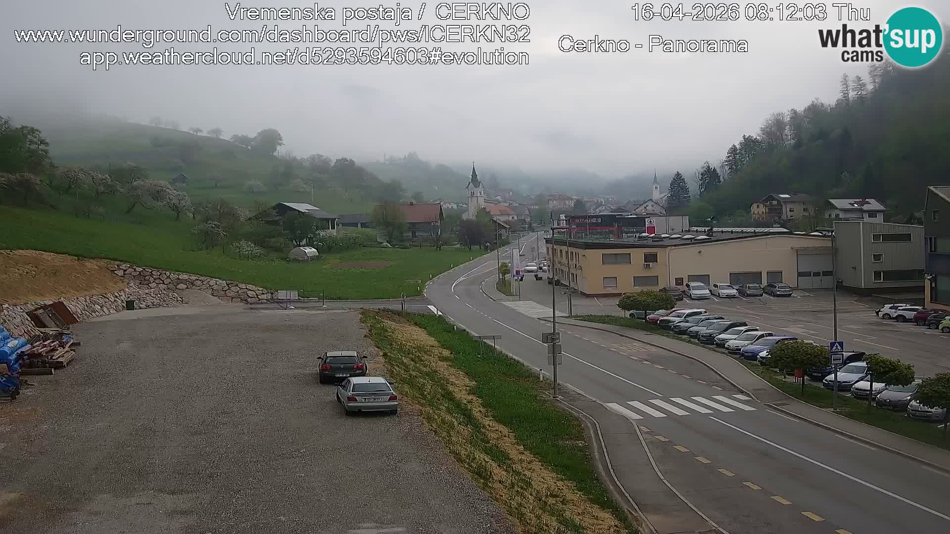 Cerkno city entrance Live Webcam