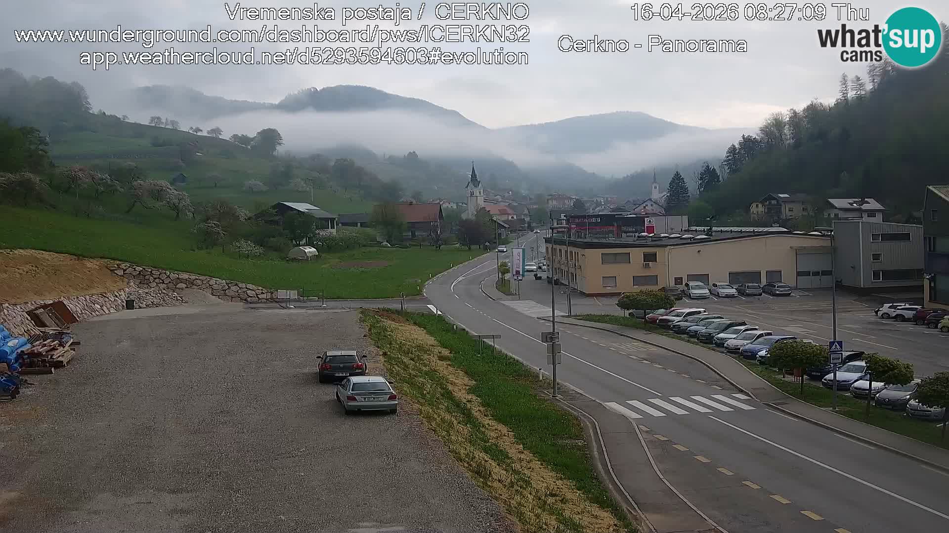 Cerkno city entrance Live Webcam