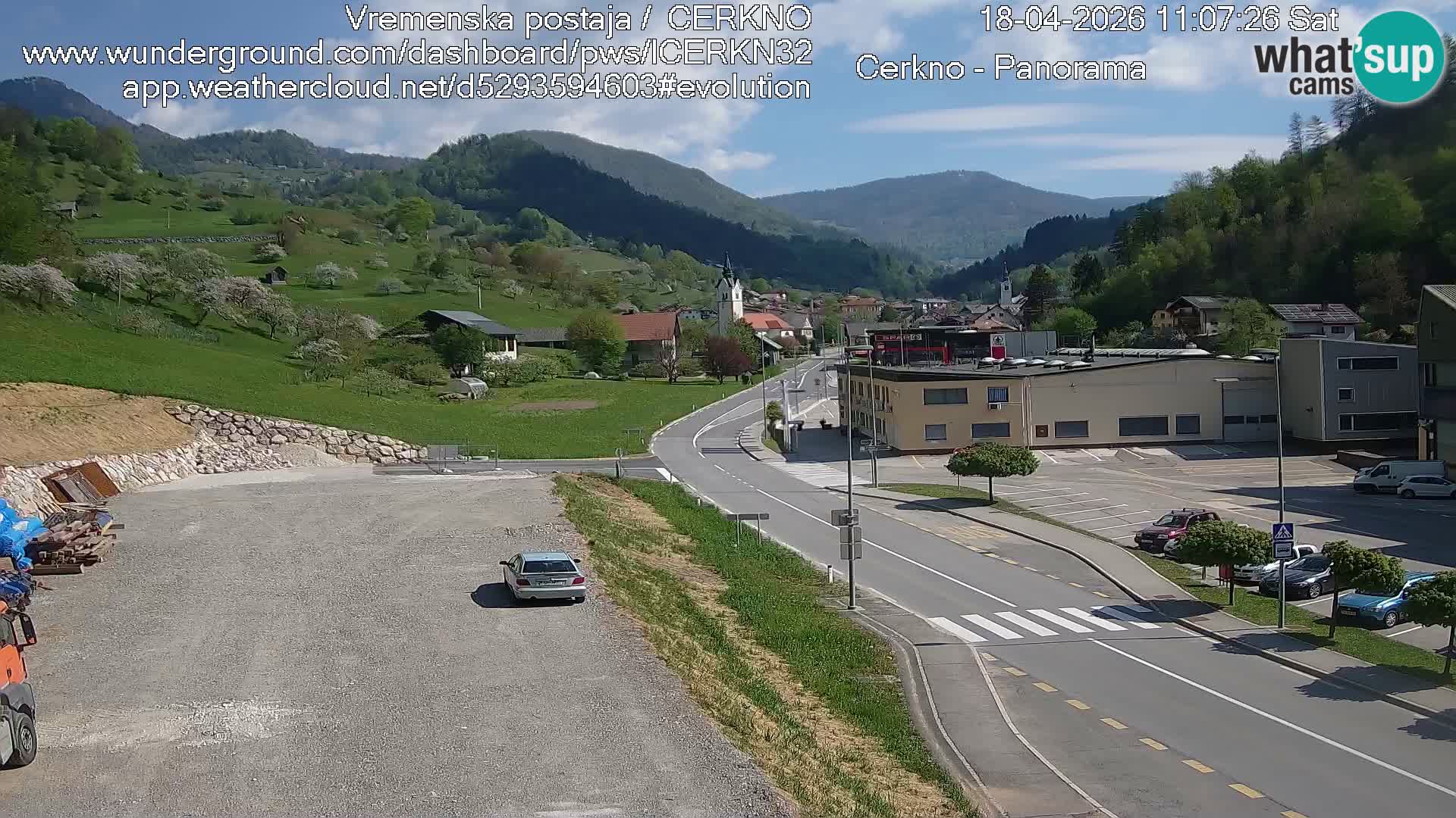 Cerkno entrada a la ciudad Webcam en vivo