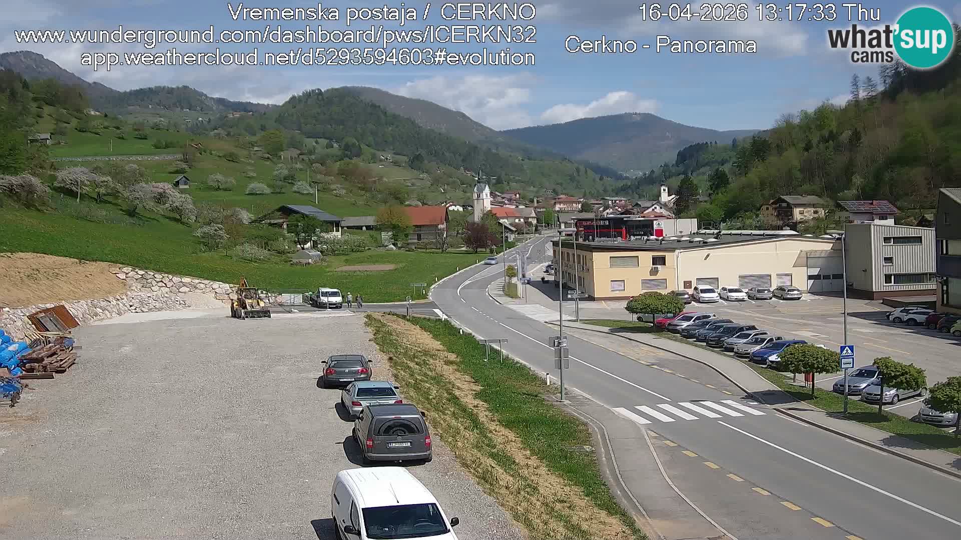 Webcam en direct – Entrée de la ville de Cerkno