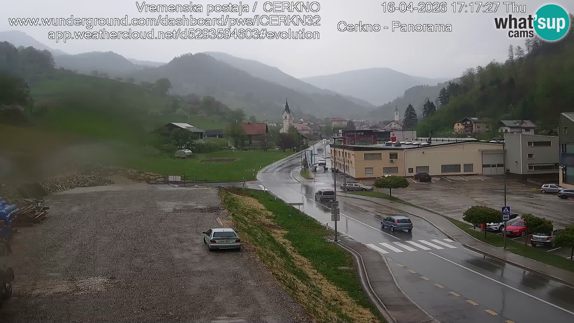 Cerkno city entrance Live Webcam