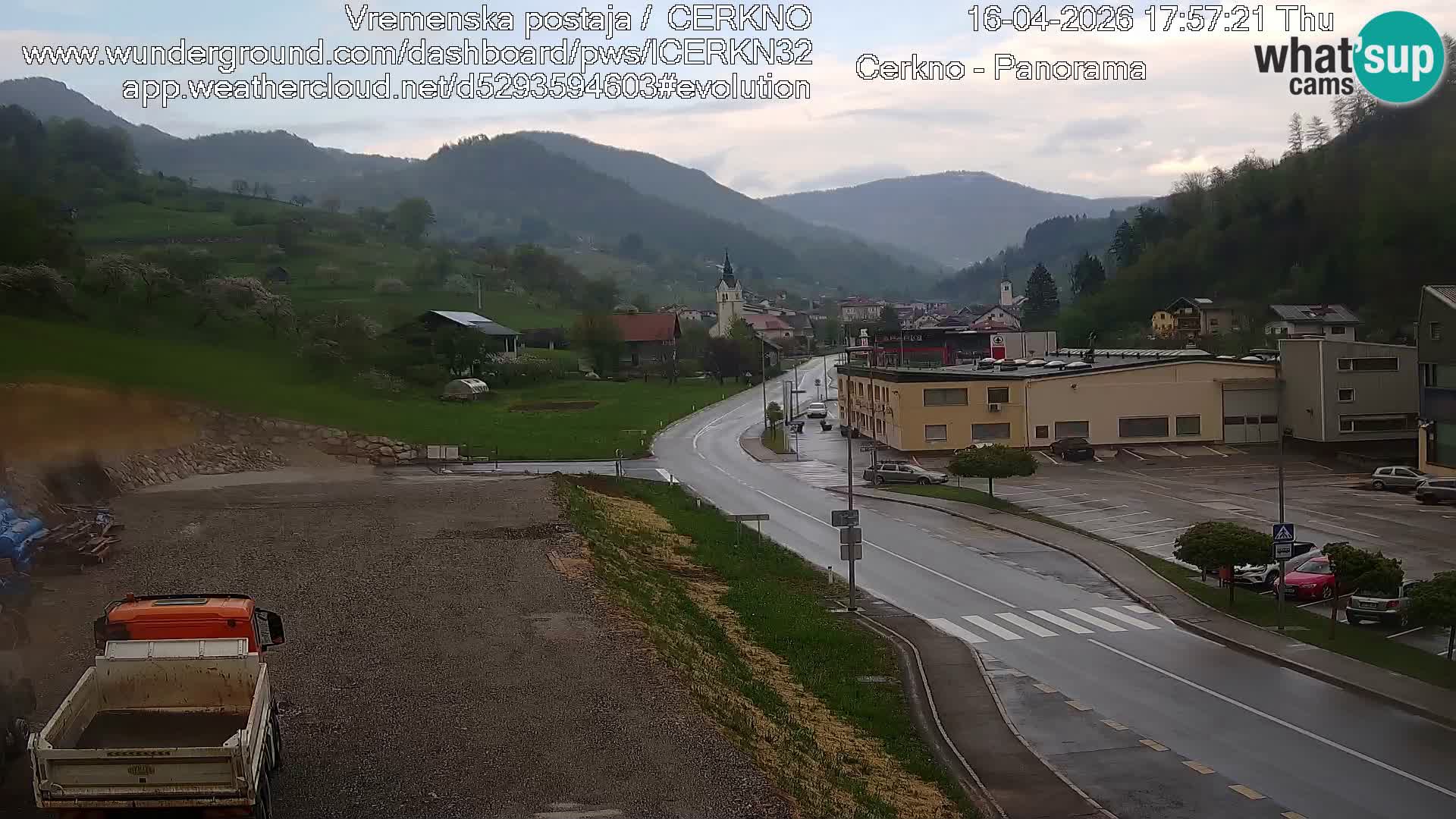 Cerkno city entrance Live Webcam