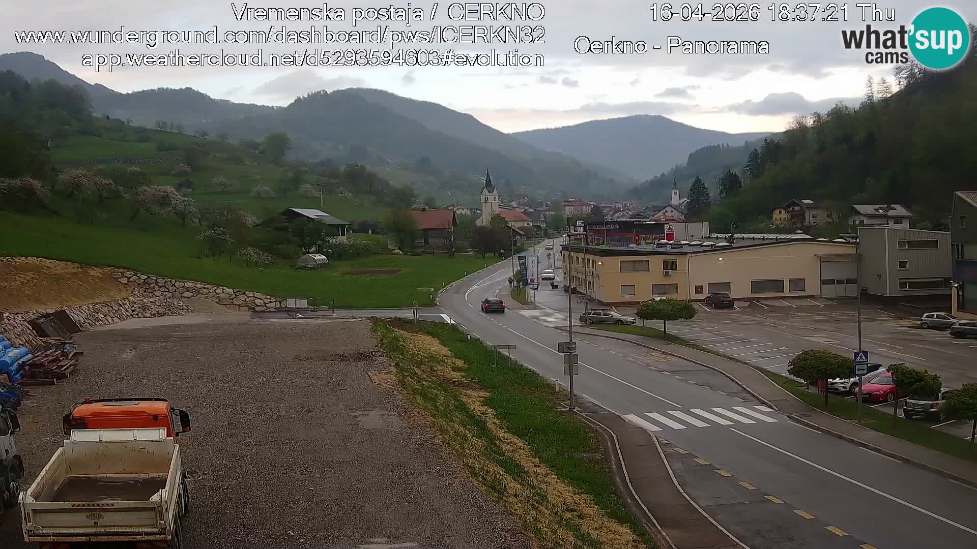 Cerkno city entrance Live Webcam