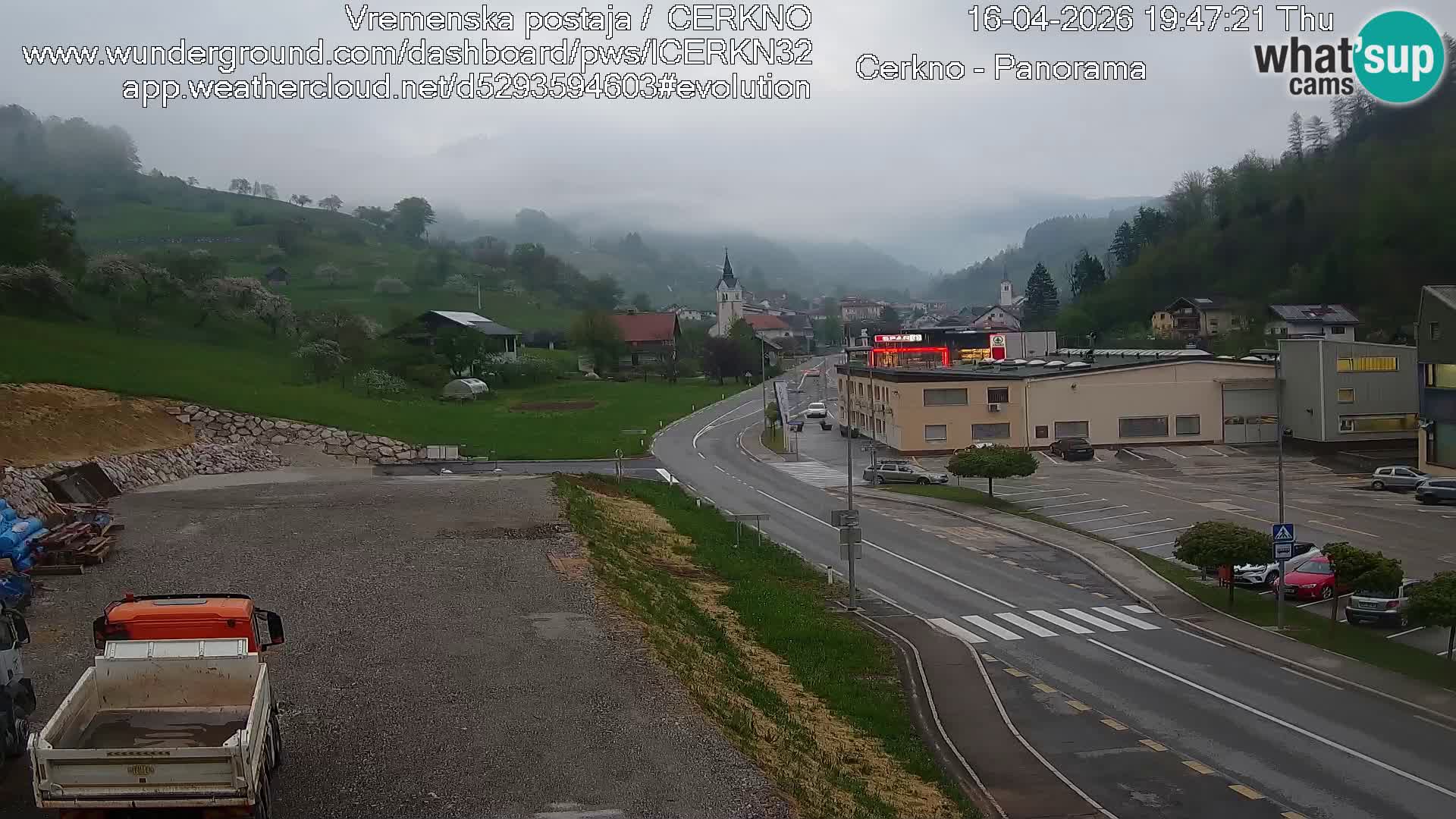 Cerkno city entrance Live Webcam