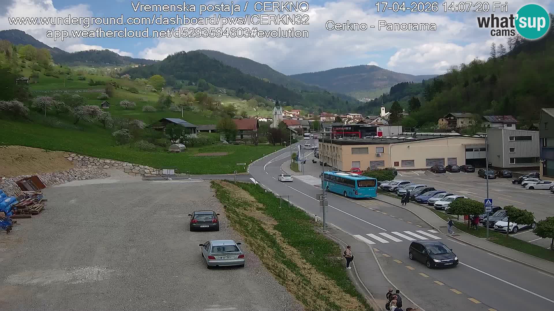 Cerkno city entrance Live Webcam